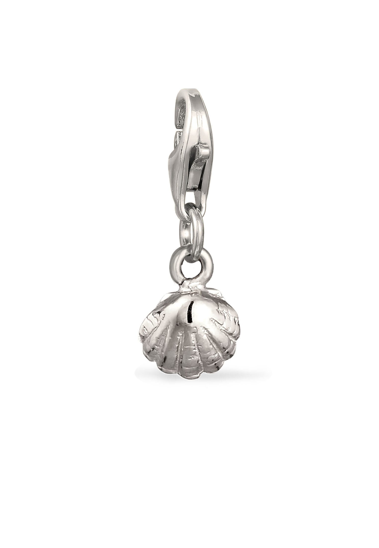 Charm-Einhänger Charm Anhänger Muschel 925 Sterling Silber
