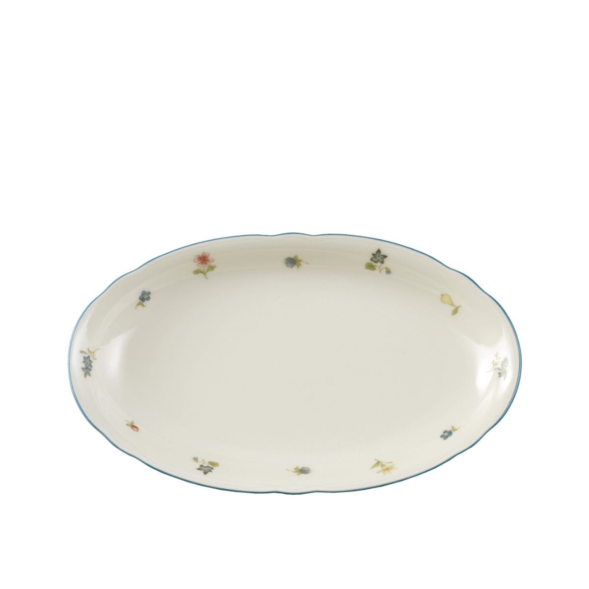 Seltmann Weiden Servierplatte Marie-Luise Streublume, Porzellan, 24 cm