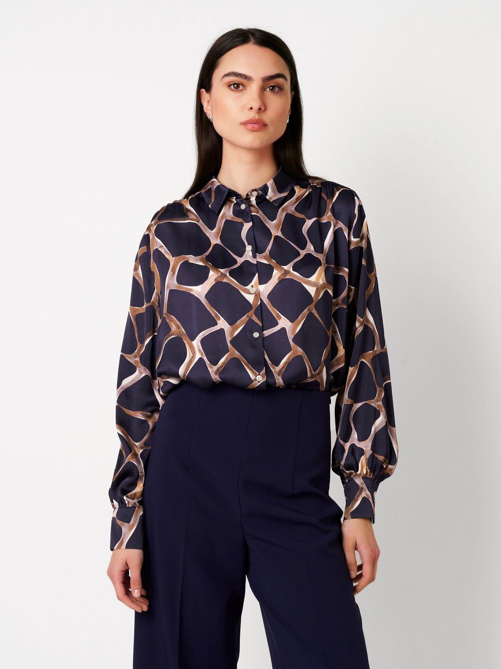 DESOTO Klassische Bluse Lena mit Volumenärmel