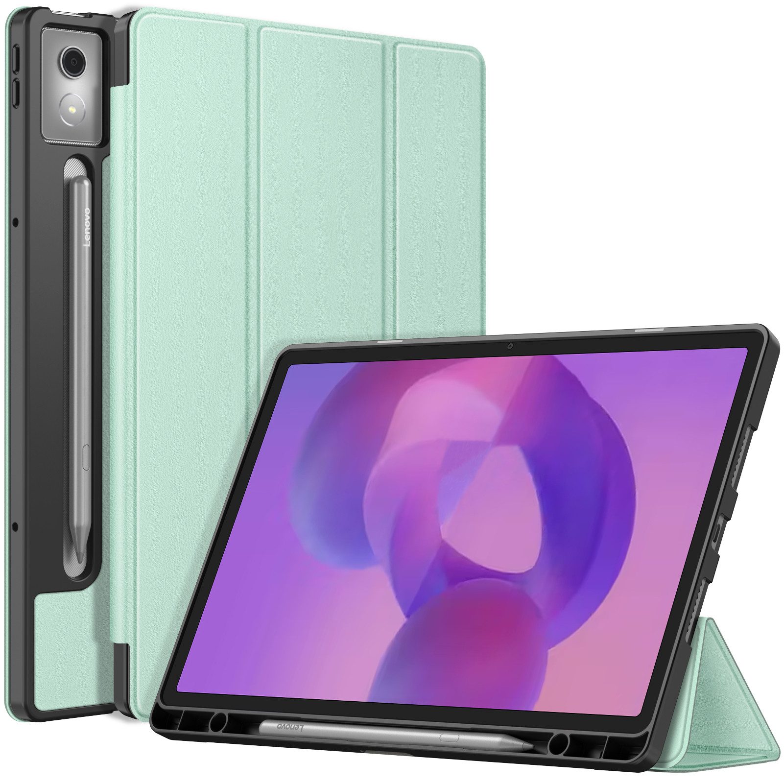 Fintie Tablet-Hülle für Lenovo Idea Tab Pro 12.7 Zoll 2025 (TB-373FU/ TB-375FC) Ultradünn, Soft TPU Rückseite Abdeckung Case mit Stifthalter und Auto Schlaf/Wach