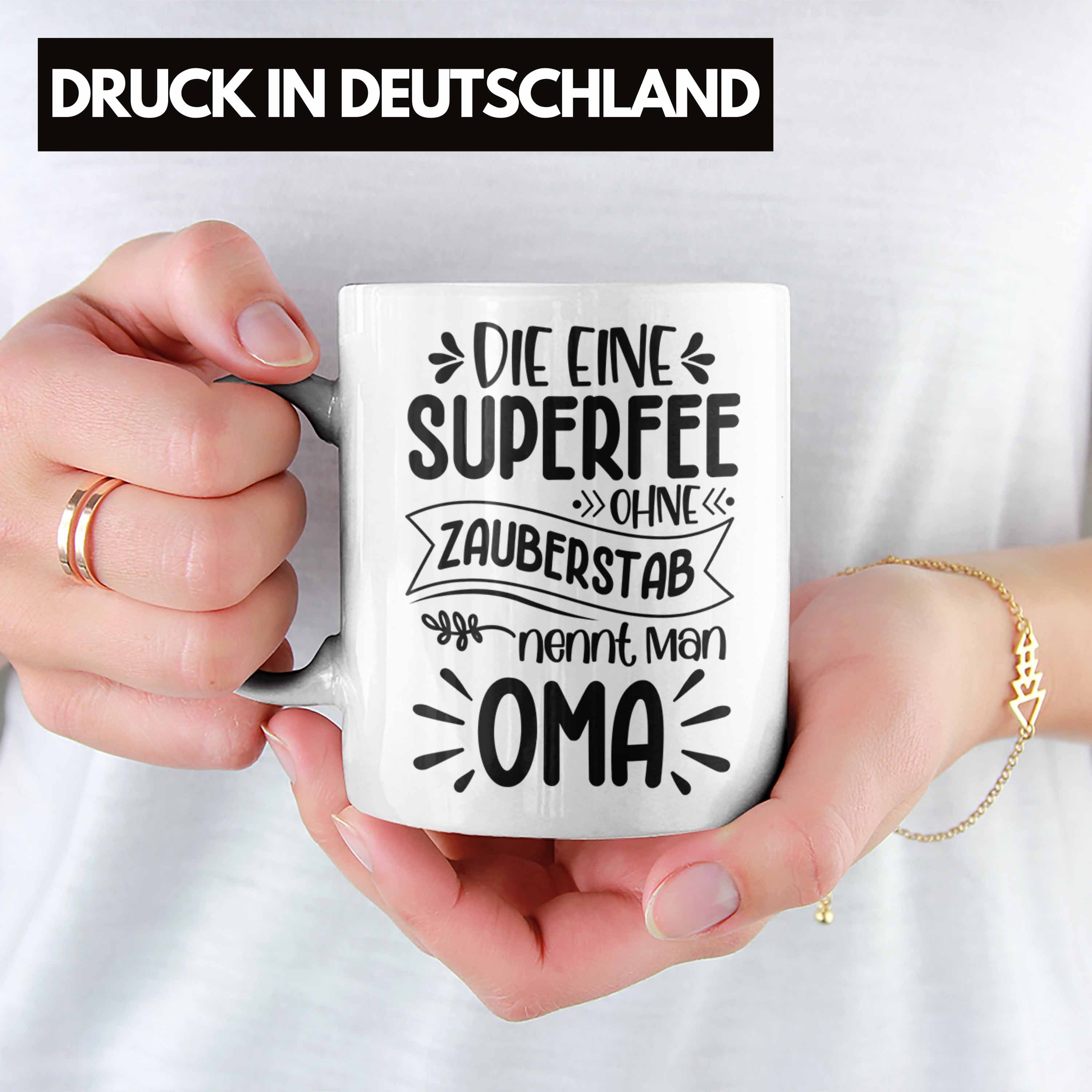 Geschenk Welt Beste Tasse Oma Trendation Der Tasse Weihnachten Trendation für - Geburtstag Superfee Weiss Oma