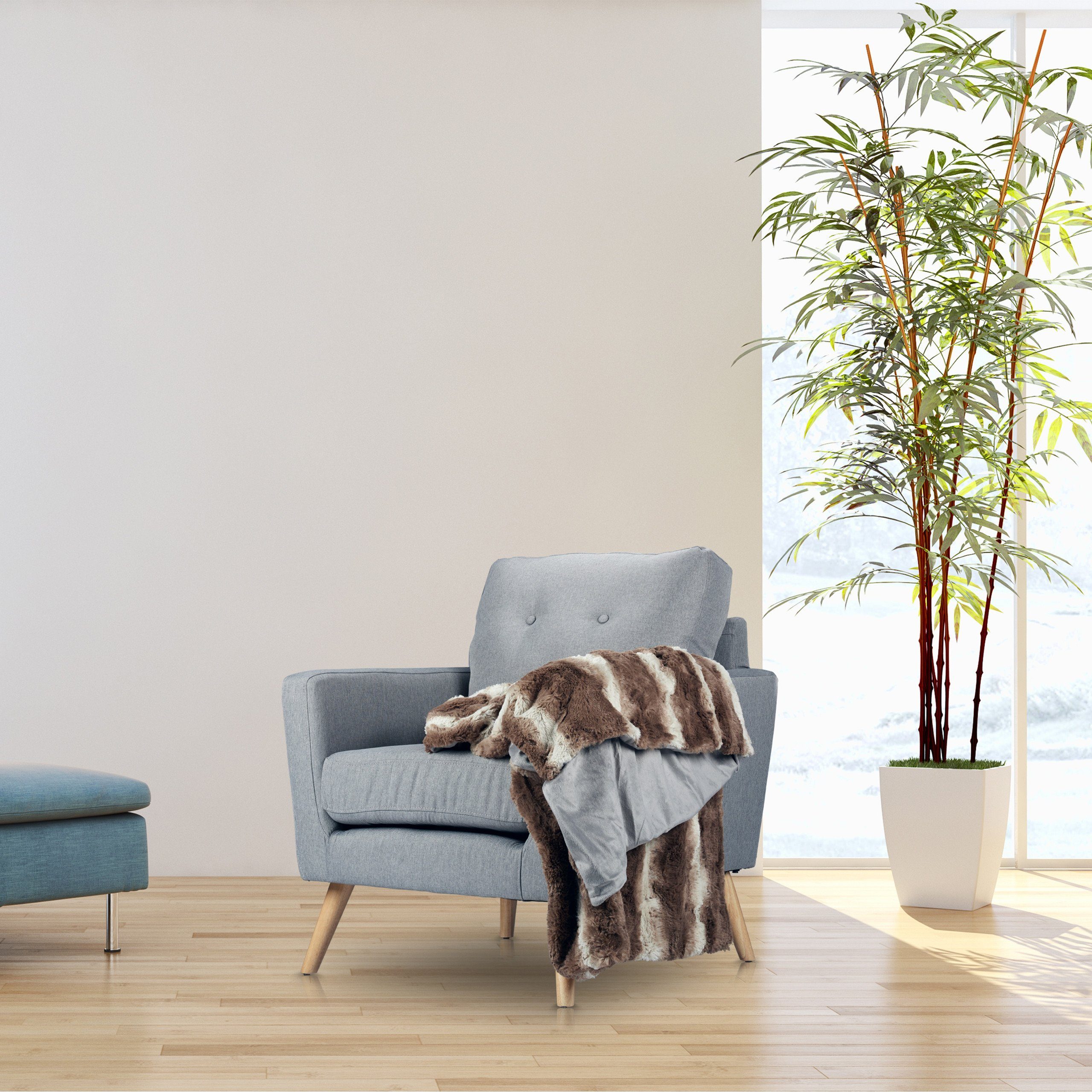 relaxdays Tagesdecke Felldecke aus Kunstfell in günstig online kaufen
