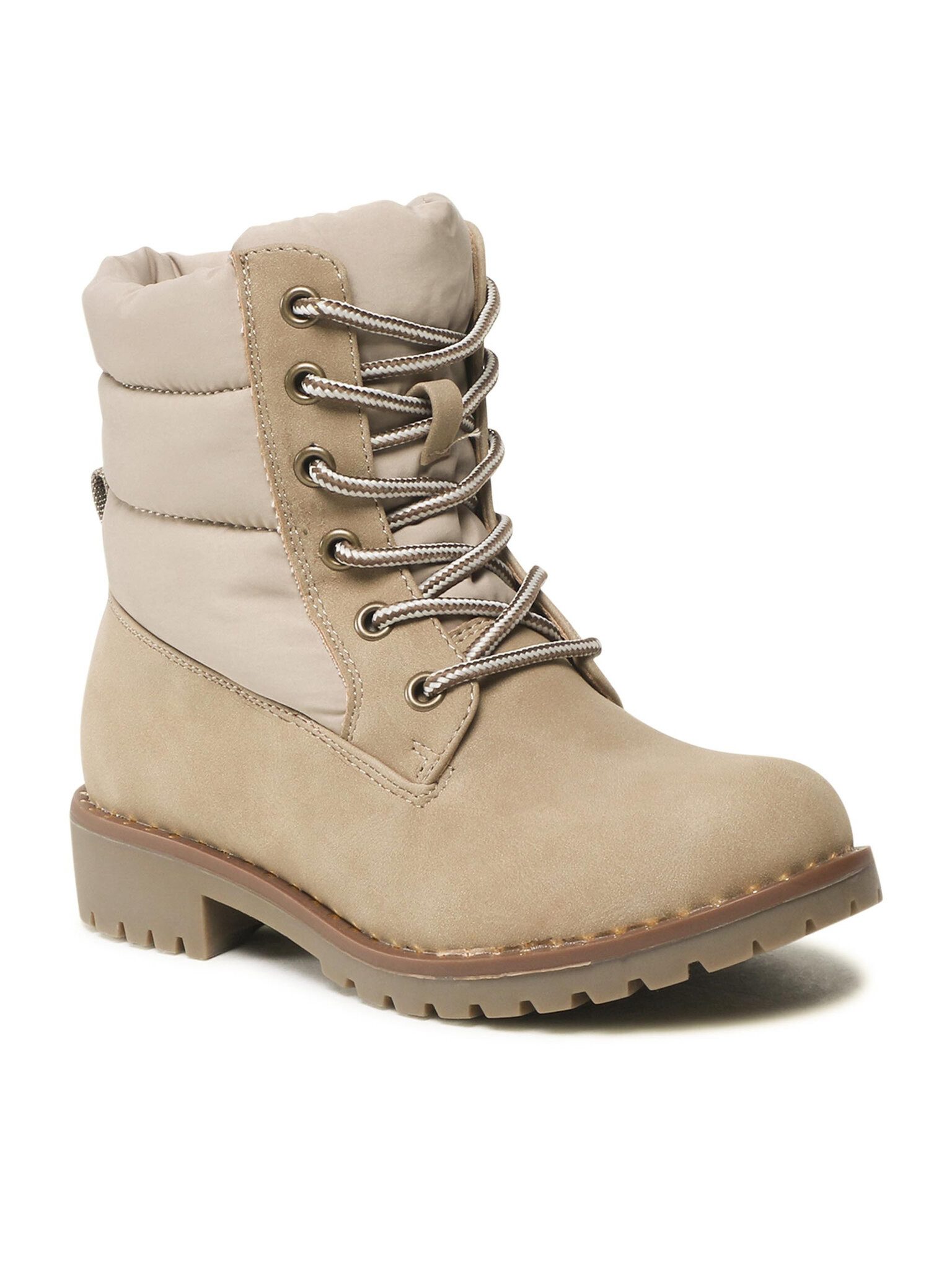 nelli blu Nelli Blu Schnürstiefeletten Mädchen CS2270-15 Beige Schnürstiefelette