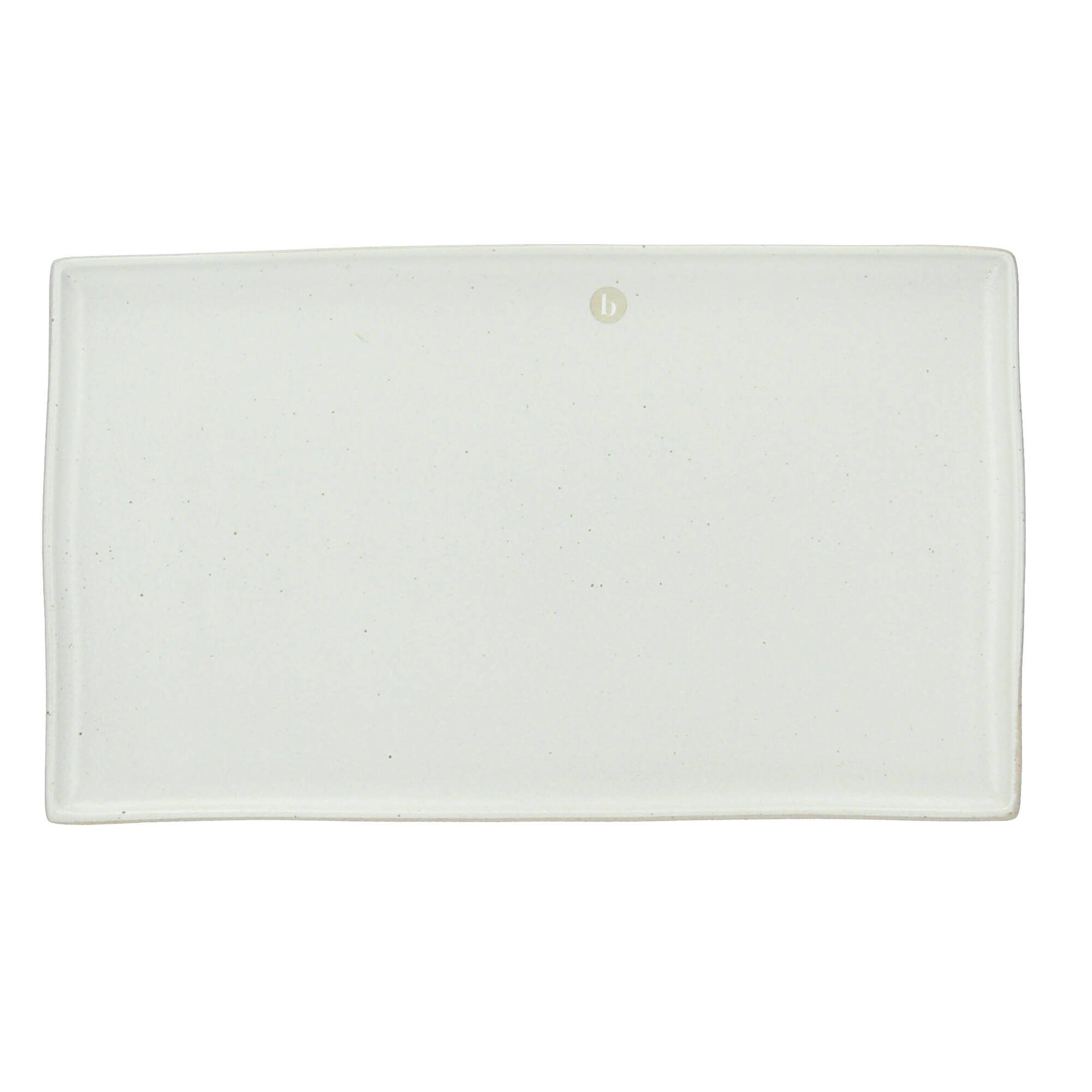 Broste Copenhagen Speiseteller Eli 26 x15,6 cm matt soft light grey Steingut