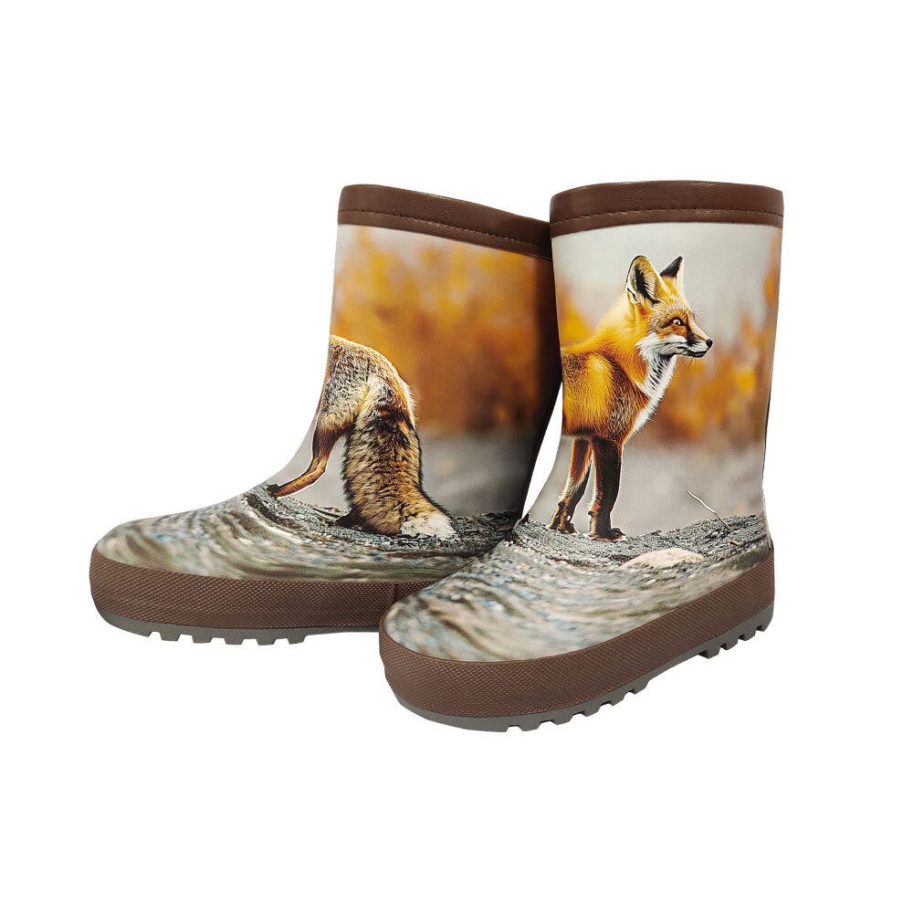 MAXIMO Gummistiefel Fuchs Fotoprint, Reflekt 3M, Winterfutter Gummistiefel