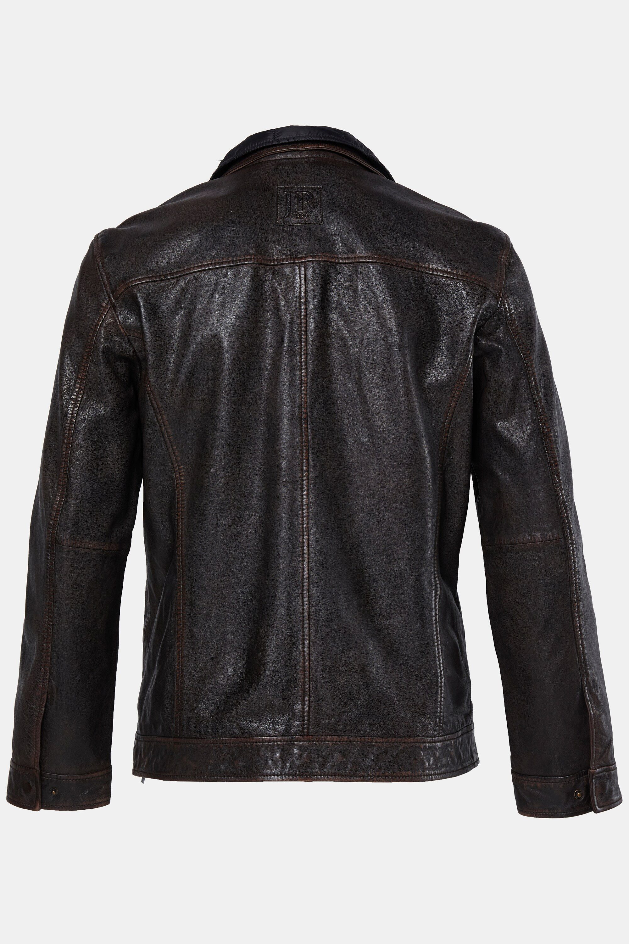 JP1880 Lederjacke Leder-Caban Leder Lammnappa Zipper Nyloneinsatz – Bild 4 von 5