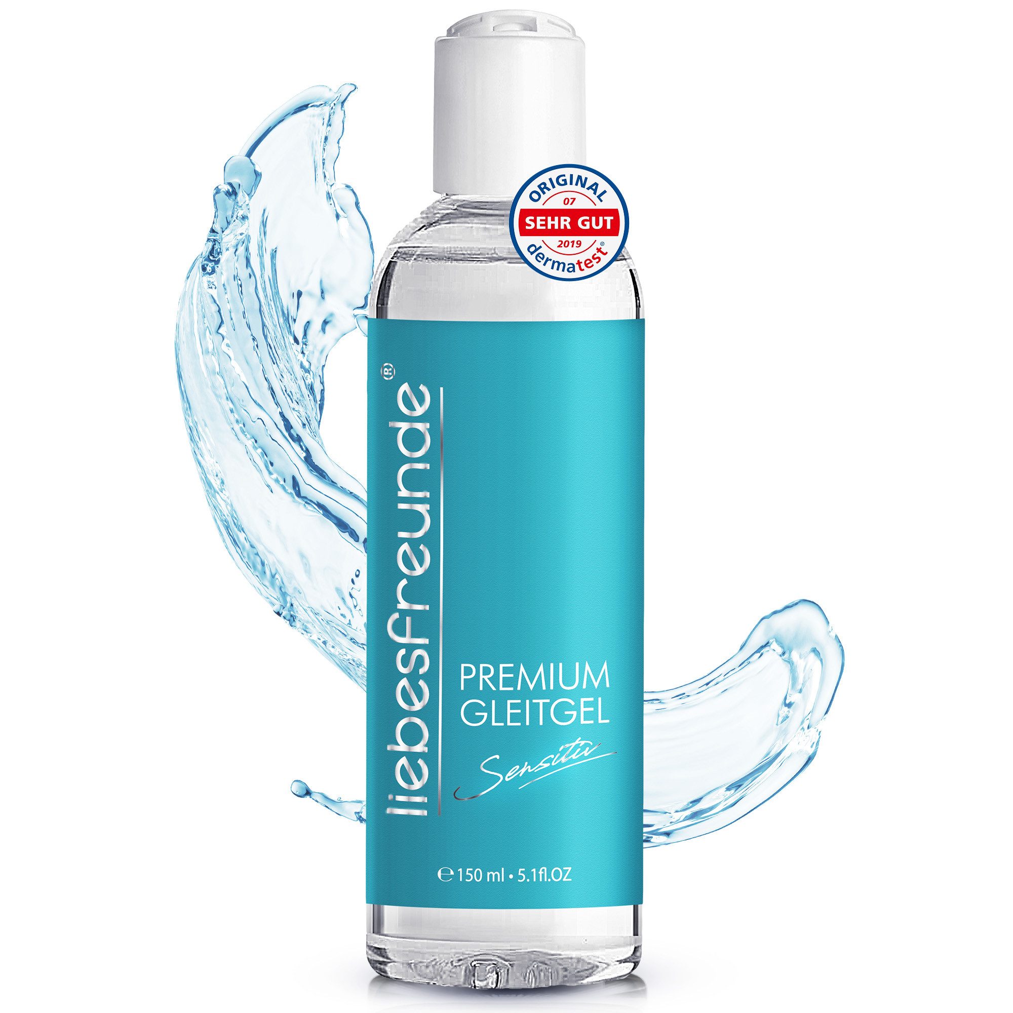 Liebesfreunde Gleitgel Gleitmittel Sensitiv - mit Provitamin B5 - wasserbasiert, 150 ml, parabenfrei