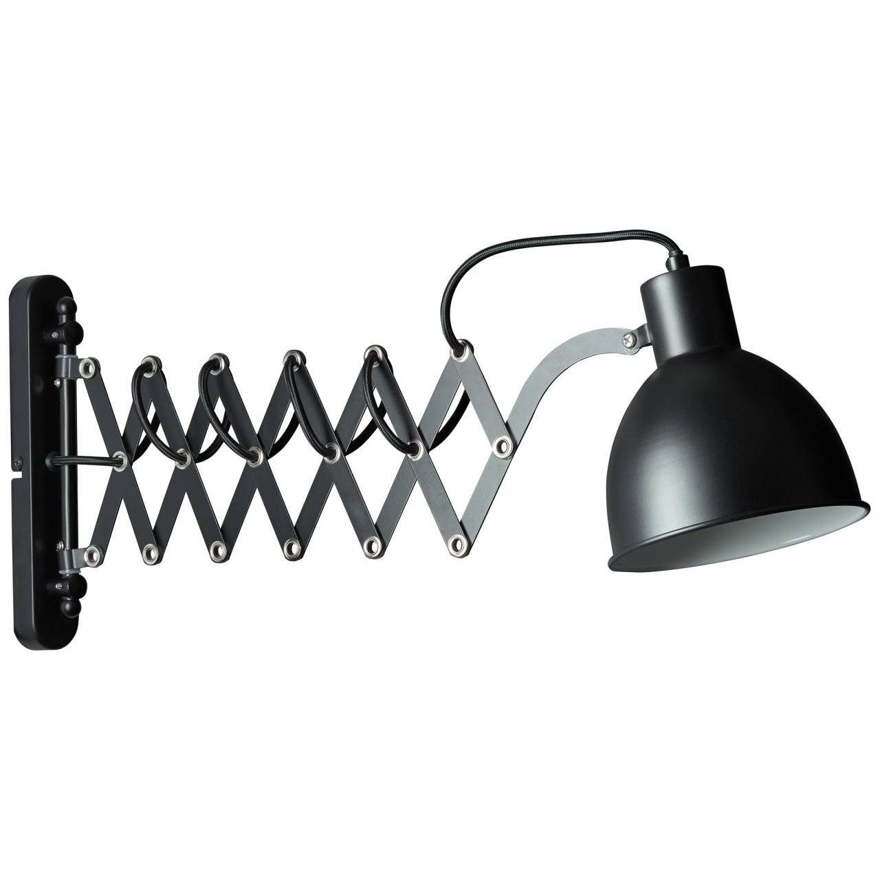 Brilliant Wandleuchte Sandra 2 Lampe E14, 40W, D45, 1x f 2, matt schwarz geeignet Sandra Wandleuchte
