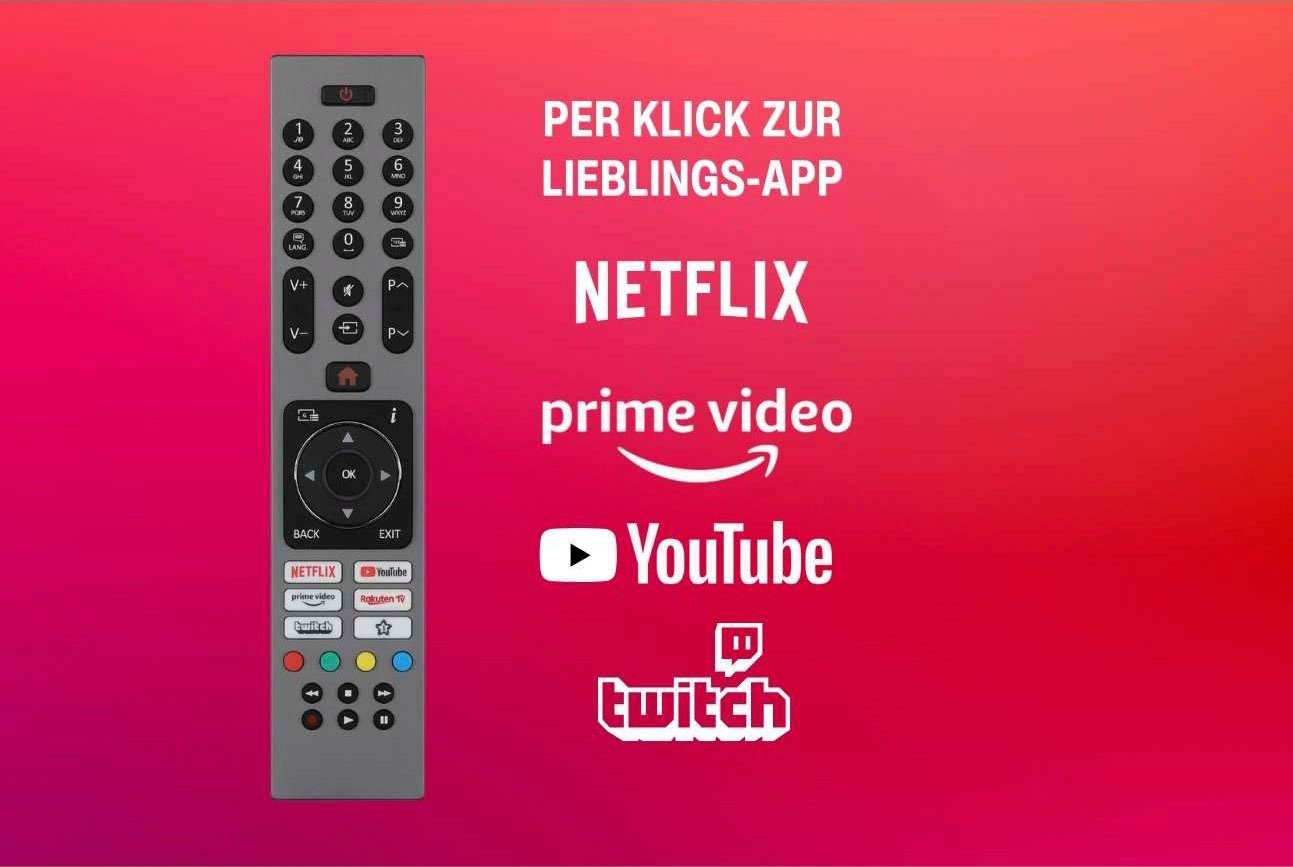 Telefunken cm/55 D55V850M5CWH Zoll, 4K LED-Fernseher Smart-TV) HD, (138 Ultra