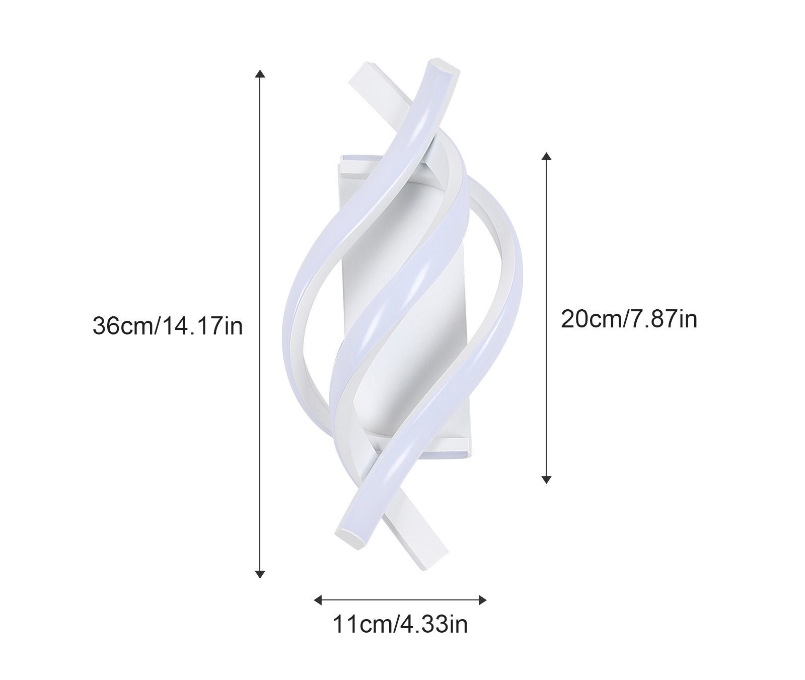 Riserva LED Wandstrahler LED Wandleuchte Innen Weiß 22W Wandlampe Flur Modern, LED wechselbar, Kein Flimmern, Augenschutz-Design, für Korridore, Gänge, Cafés