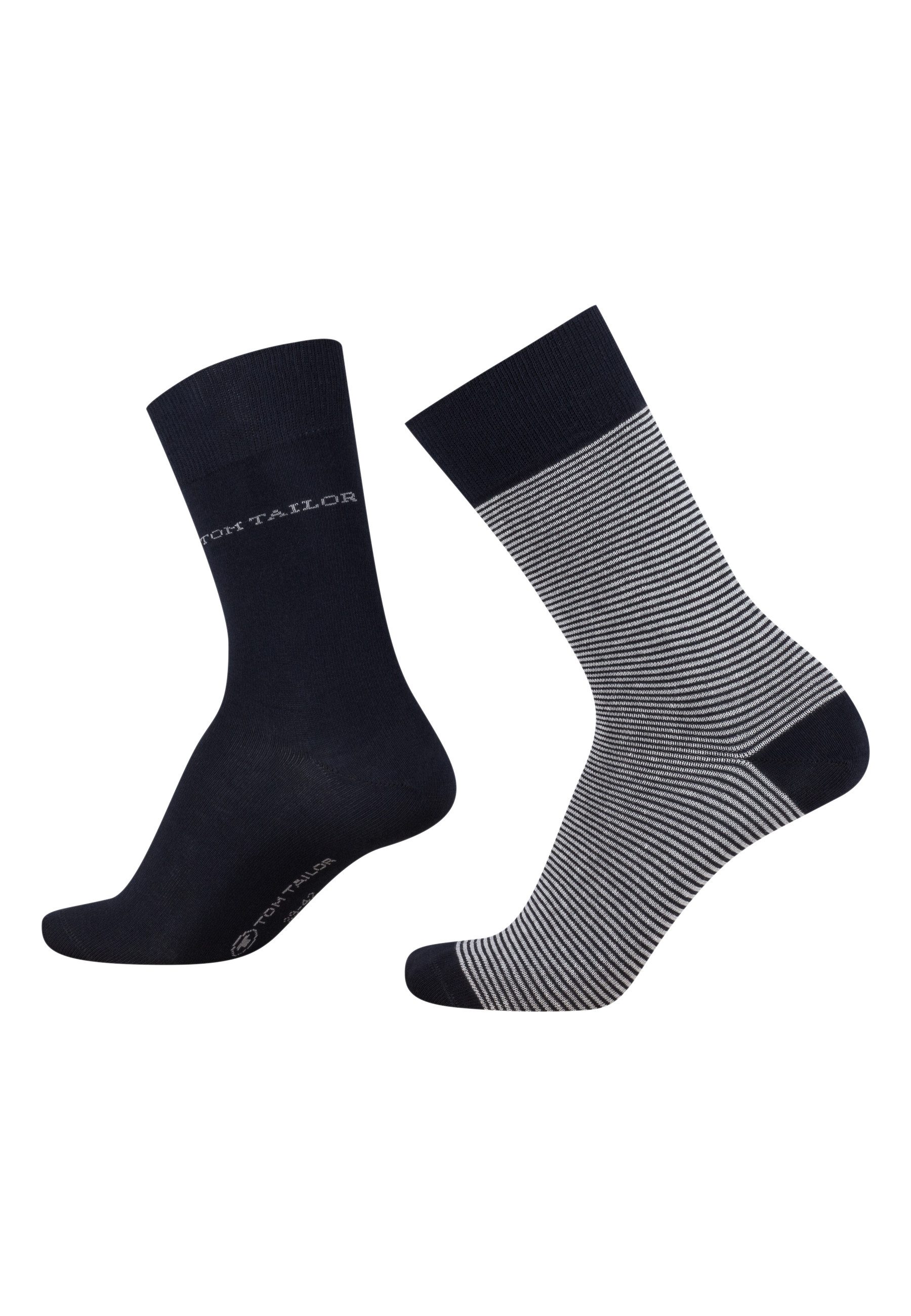 Socken Tom Tailor men socks 2er stripe dark navy 43-46