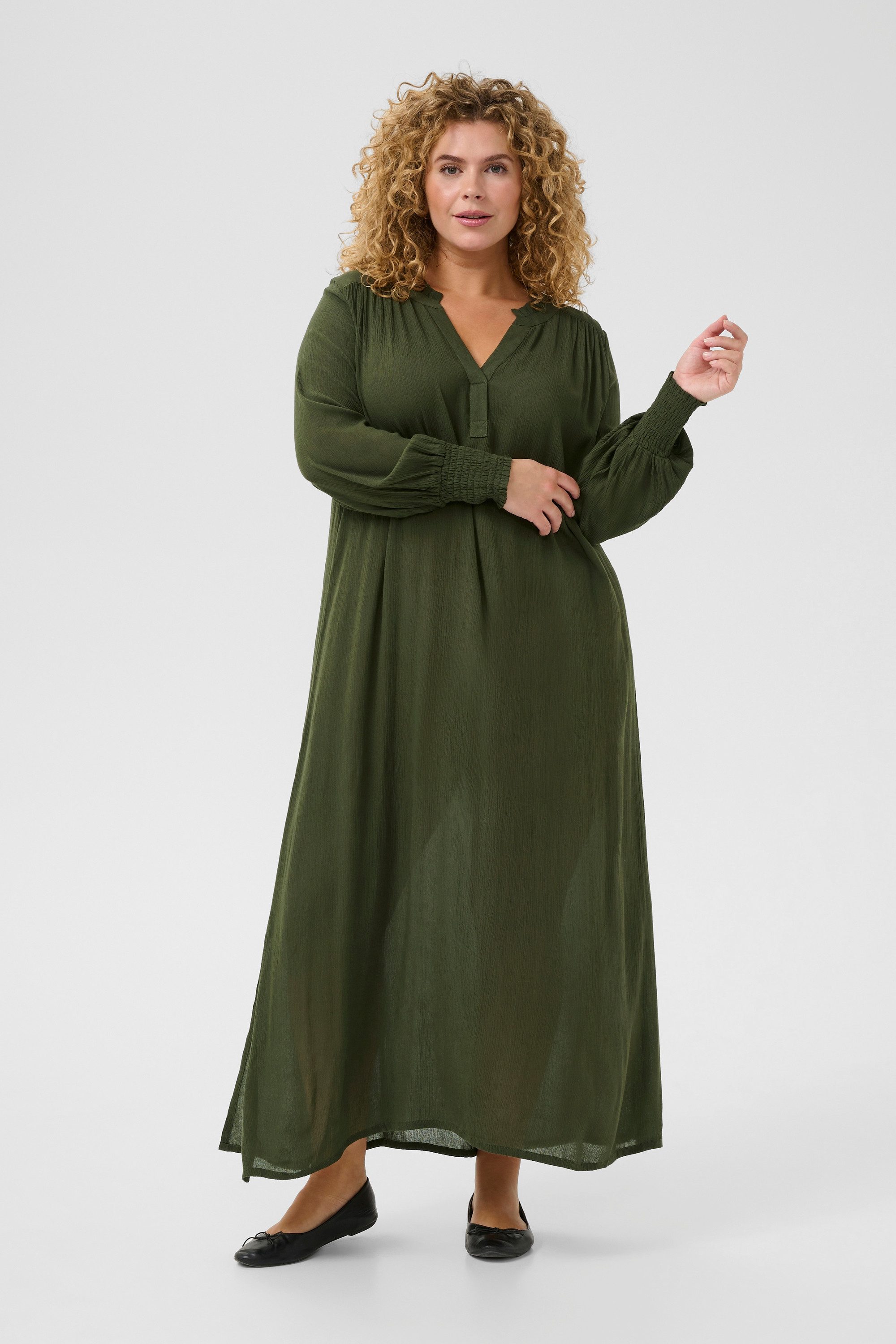 KAFFE Curve Blusenkleid Kleid KCmiriam Große Größen