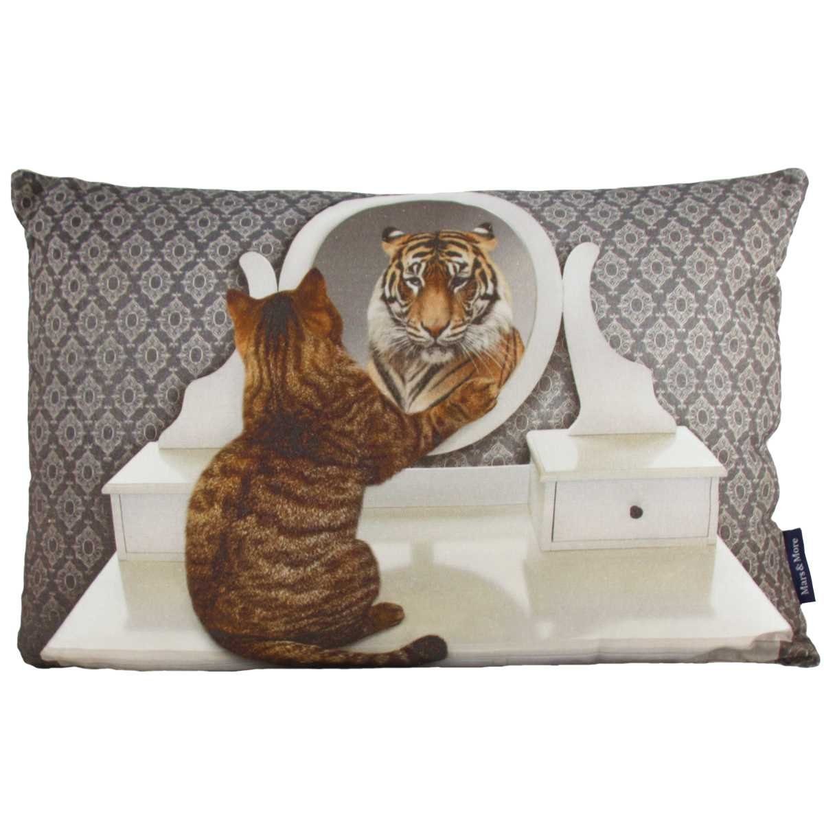 Mars & More Dekokissen Mars & More Canvas Kissen Katzen Selbstverständnis ca 50 x 35 cm