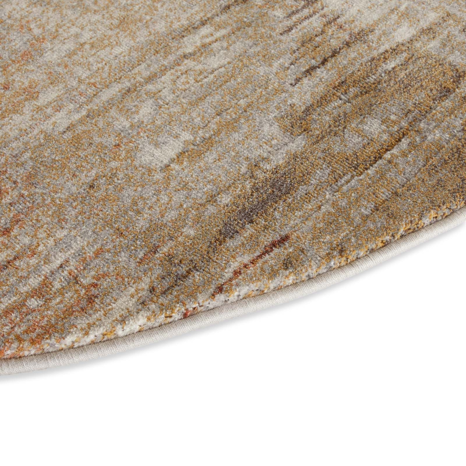 TaraCarpet Teppich Vintageteppich Argo 63393 Vintage, rund, Höhe: 14 mm, Vintage Design in grün und terracotta Töne schwere Qualität 120 rund