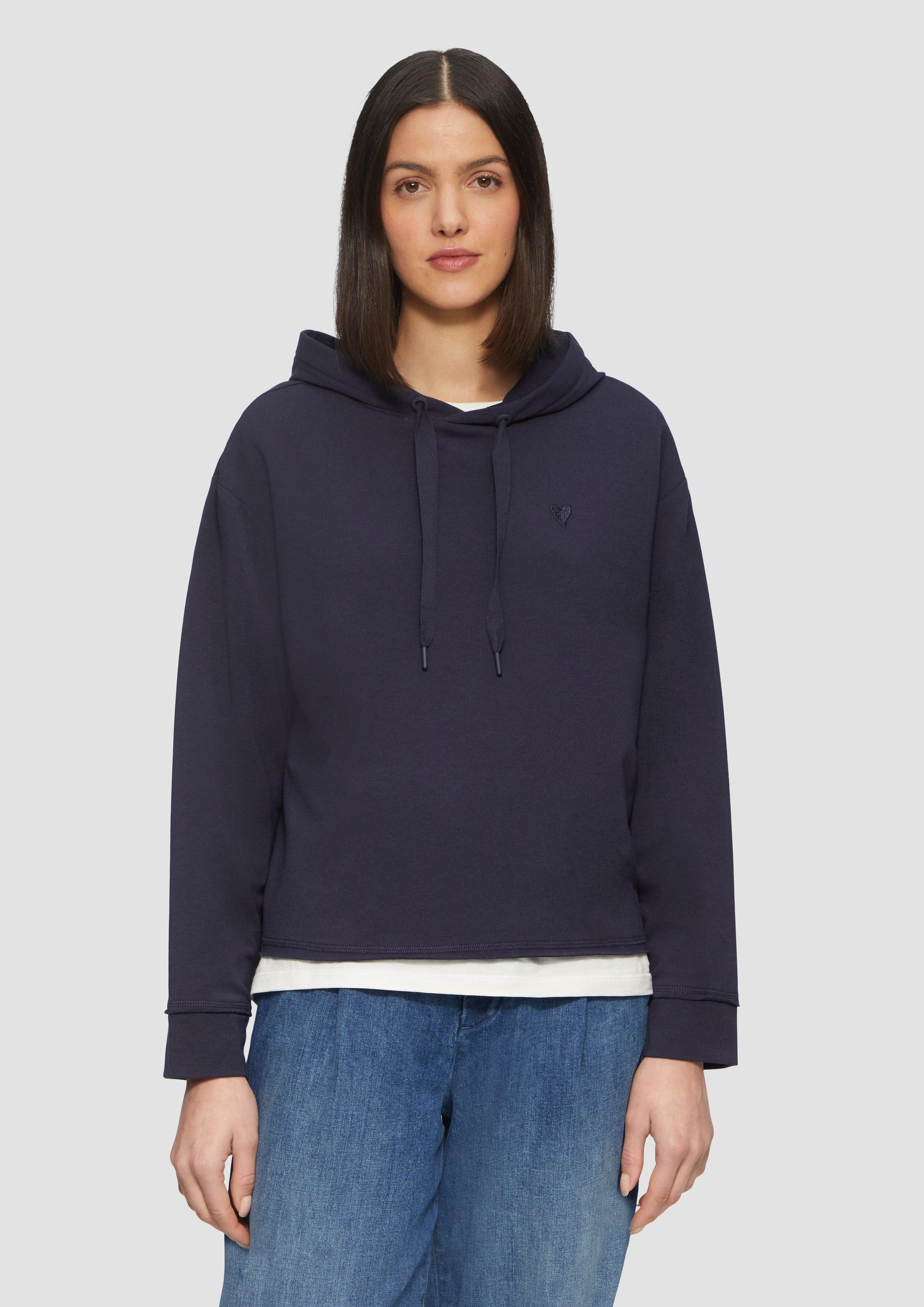 s.Oliver Sweatshirt Weiches Kapuzen-Sweat mit Herz-Stickerei günstig online kaufen