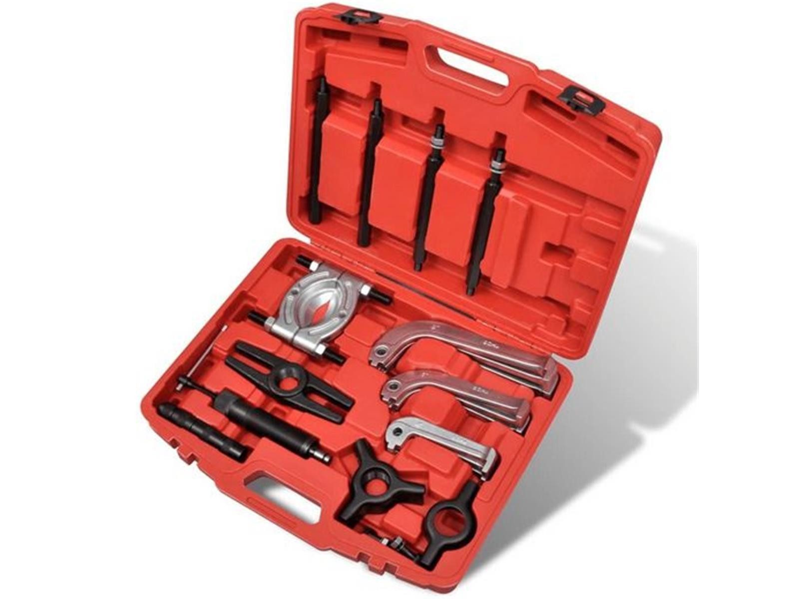 UltraToolz Kugelgelenkabzieher UltraToolz 25 tlg Hydraulik Lagerabzieher 10t, lässt sich auch zum Zwei- bzw. Drei-Arm-Abzieher umrüsten