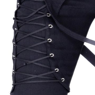 Vixxsin Stoffhose Zayla Gothic Pants Schnürung Trousers Industrial Goth