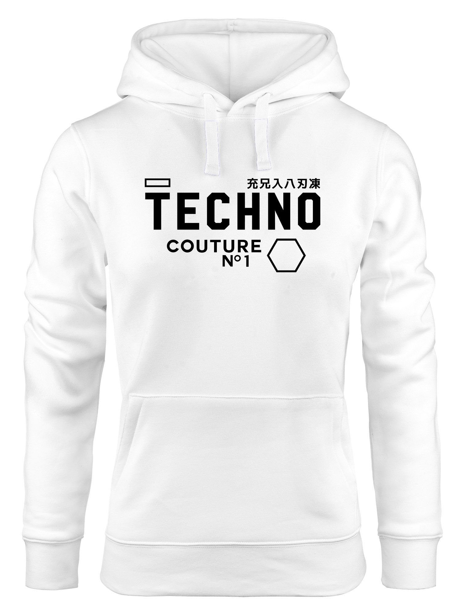 Neverless Hoodie Techno Kapuzen-Pullover Hoodie Damen Neverless®
