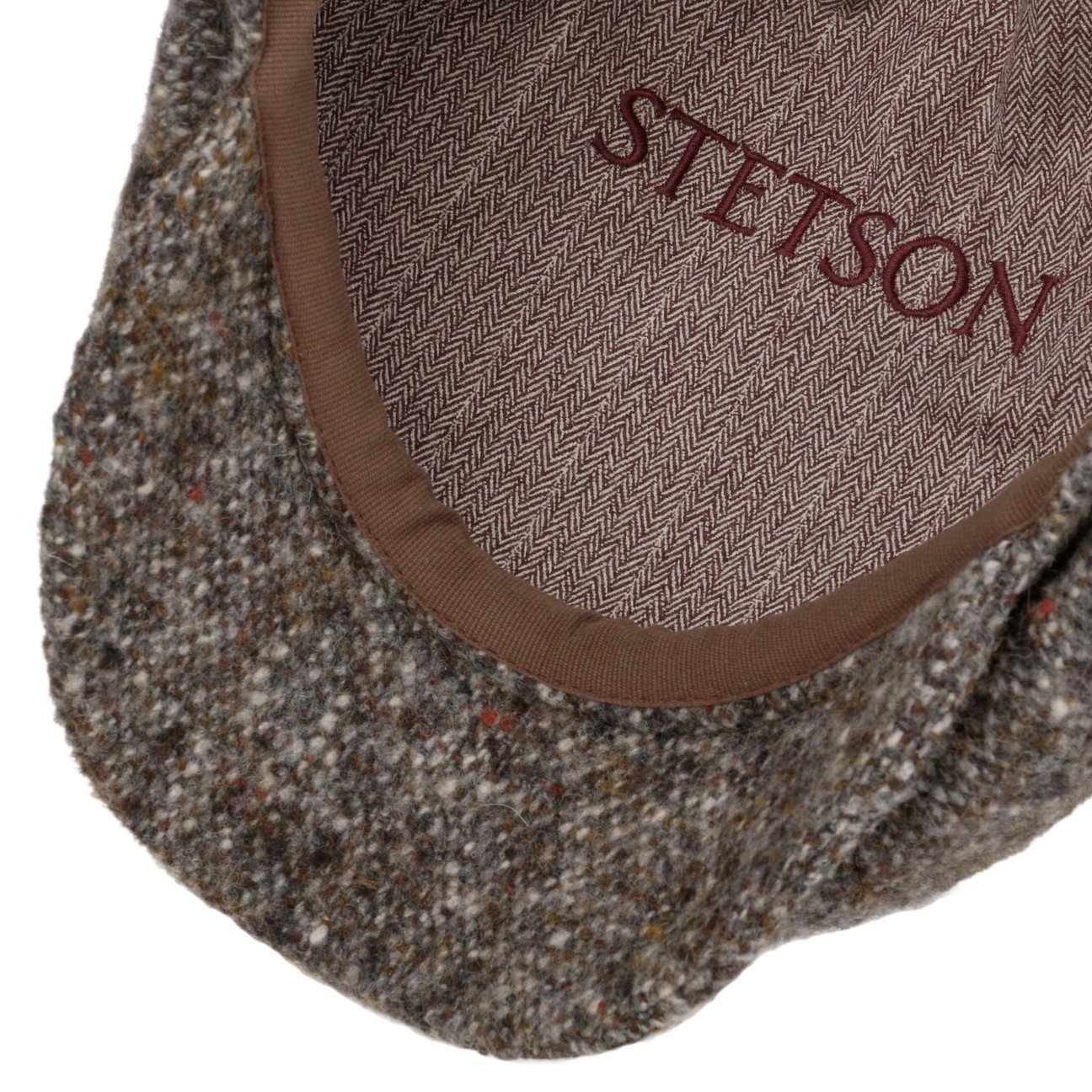 Stetson Wollcap (1-St) Cap Schirm Flat grau mit