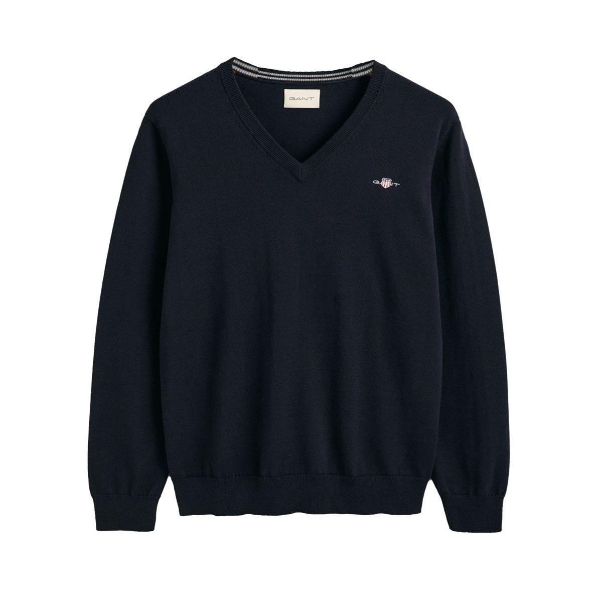 Gant Pullover V-Ausschnitt Jeans Blau - Größe XL günstig online kaufen
