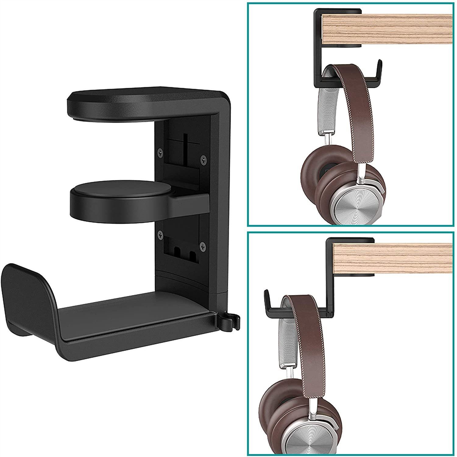 autolock Kopfhörerständer PC Gaming Headset Kopfhörer Haken Halter Aufhänger Mount, (bis 1,65 Zoll)