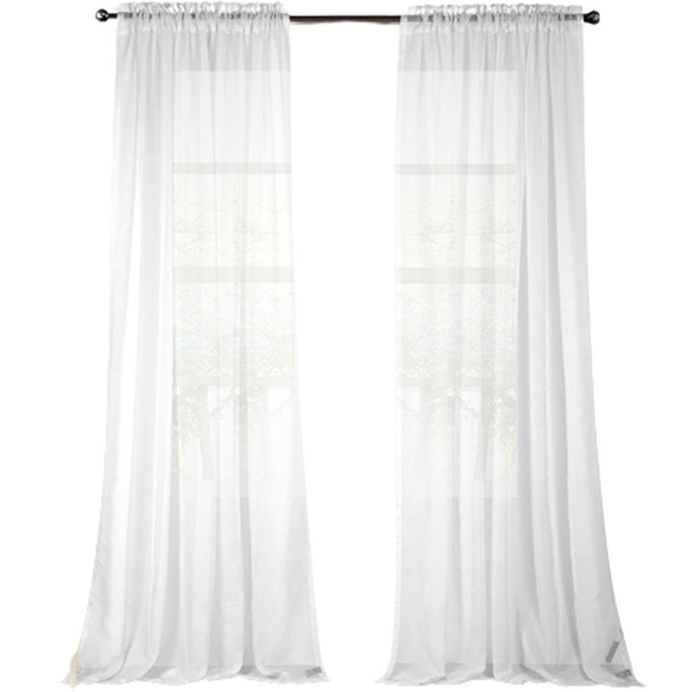 FELIXLEO Extra weiße lange 2 Vorhänge Gardine Vorhänge Scheiben, Hintergrund 132cm*214cm