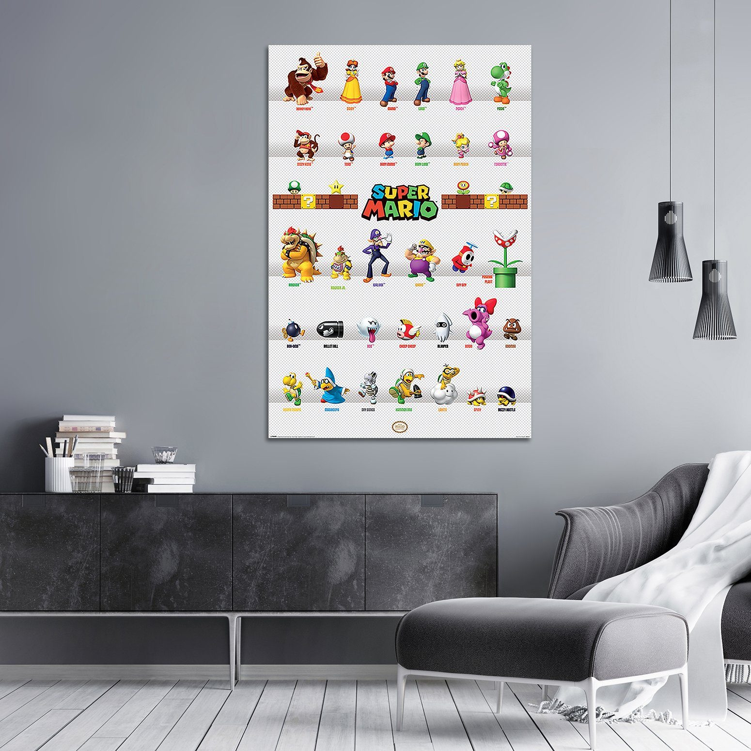 PYRAMID Poster Nintendo Super Mario Poster Character Parade 61 x 91,5 cm