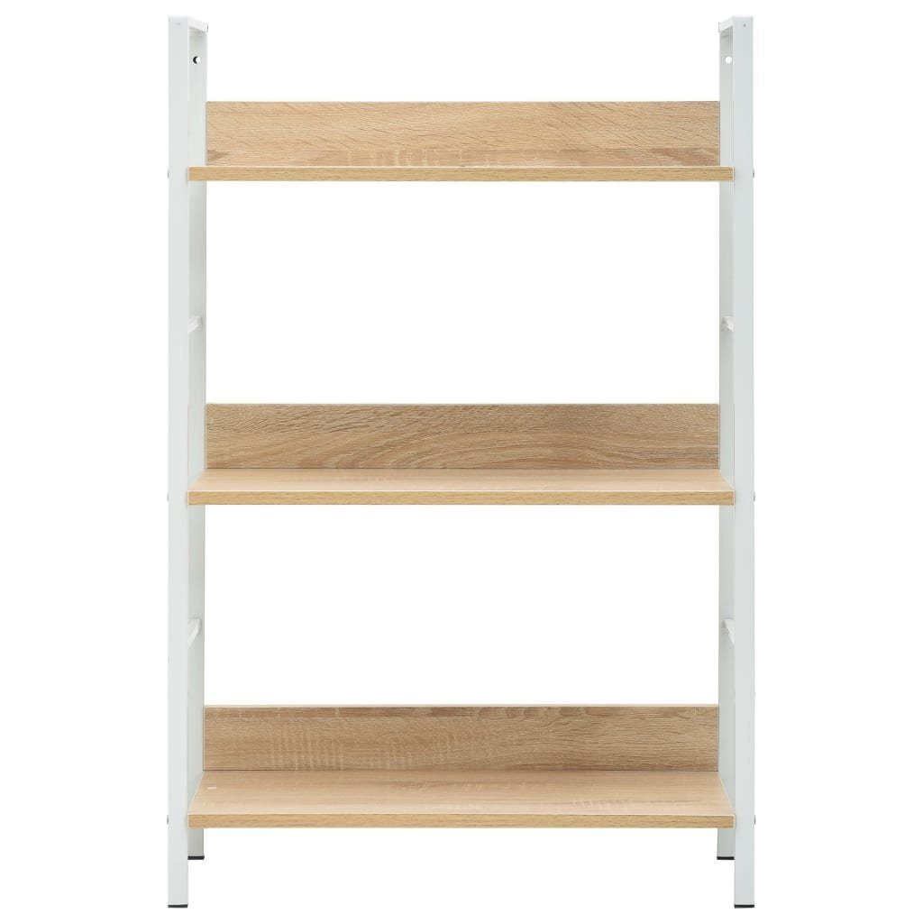 Bücherregal Regalböden cm Eiche 60×27,6×90,5 furnicato Holzwerkstoff 3