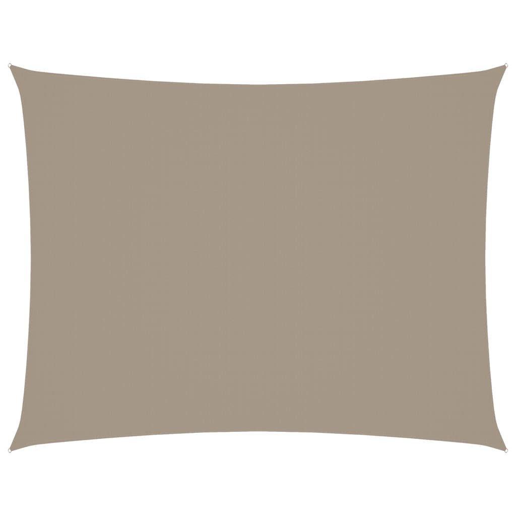 vidaXL Sonnensegel Sonnensegel Oxford-Gewebe Rechteckig 3x4 m Taupe, (1-tlg)