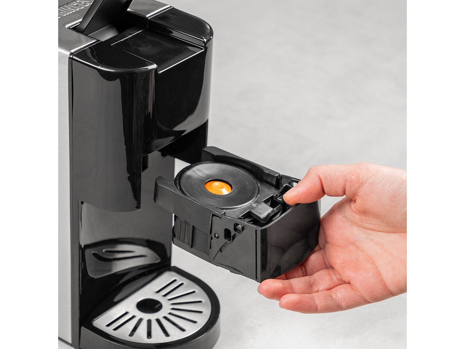 Kaffee-Pulver PRINCESS Kaffeemaschine Kapselmaschine, mit auch Wassertank klein für abnehmbarem
