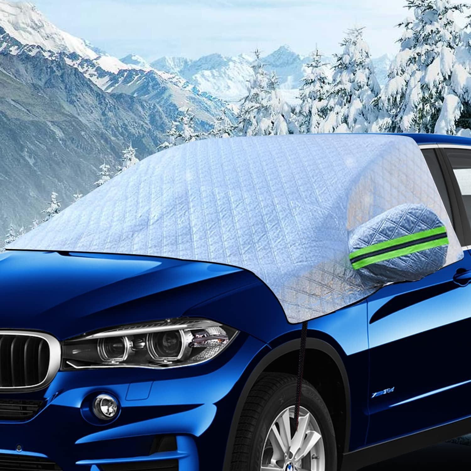 LuxusKollektion Autoplane Frontscheibenabdeckung Winter Scheibenabdeckung 245x148 cm für Auto