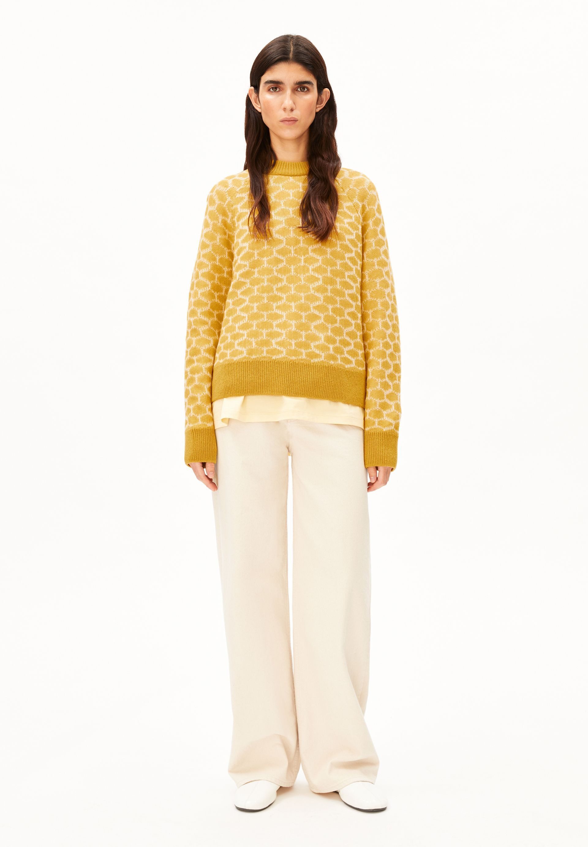 Armedangels Strickpullover MULTI DOTS Strickpullover aus Bio-Woll Mix Loose Fit