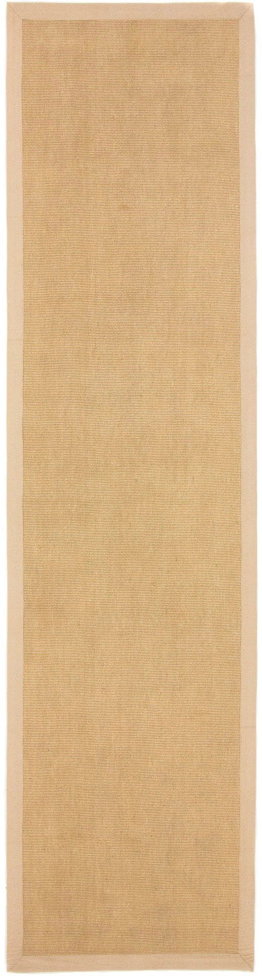 carpetfine, Rückseite Läufer farbiger Rutsch Bordüre, rechteckig, Höhe: 5 Anti mit Sisal, beige mm,