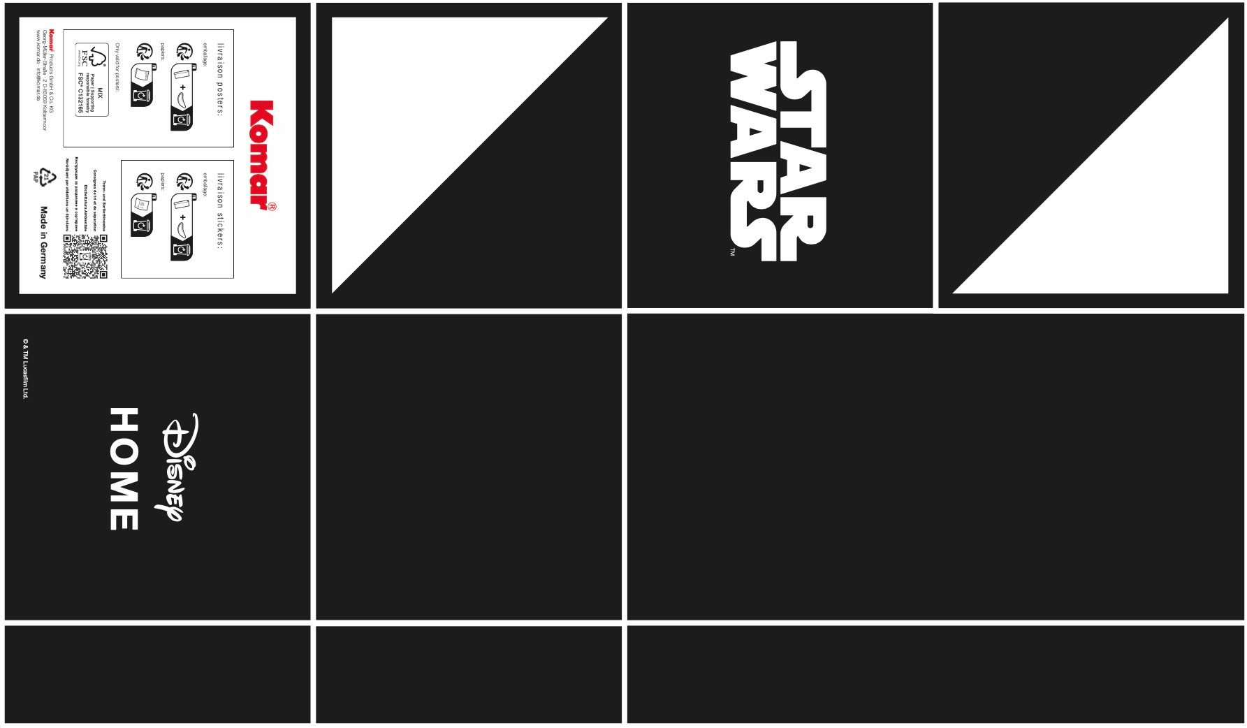 Komar Wandbild Star Wars The Mandalorian Line Up, Disney (Set, 1 St), 40 x 50 cm (Breite x Höhe) - Kinderzimmer, Dekoration