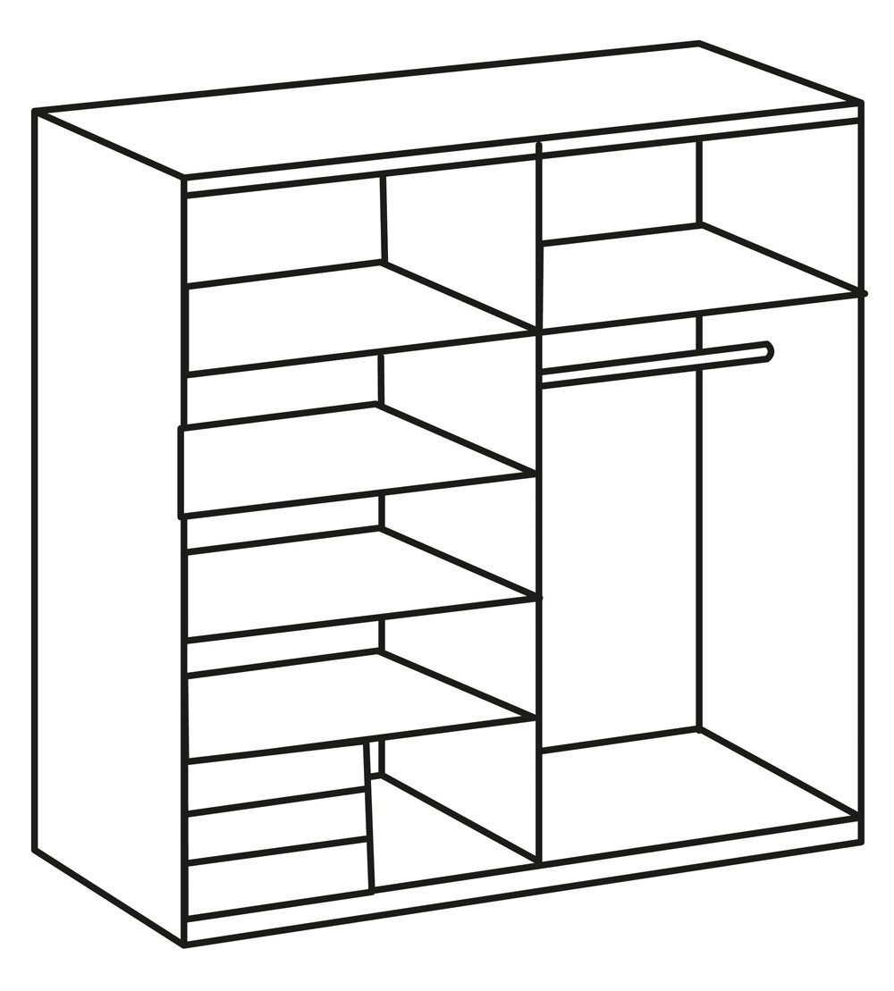 Wimex Schwebetürenschrank Emden (mit Schwebetüren, Schubladen, Einlegeböden günstig online kaufen