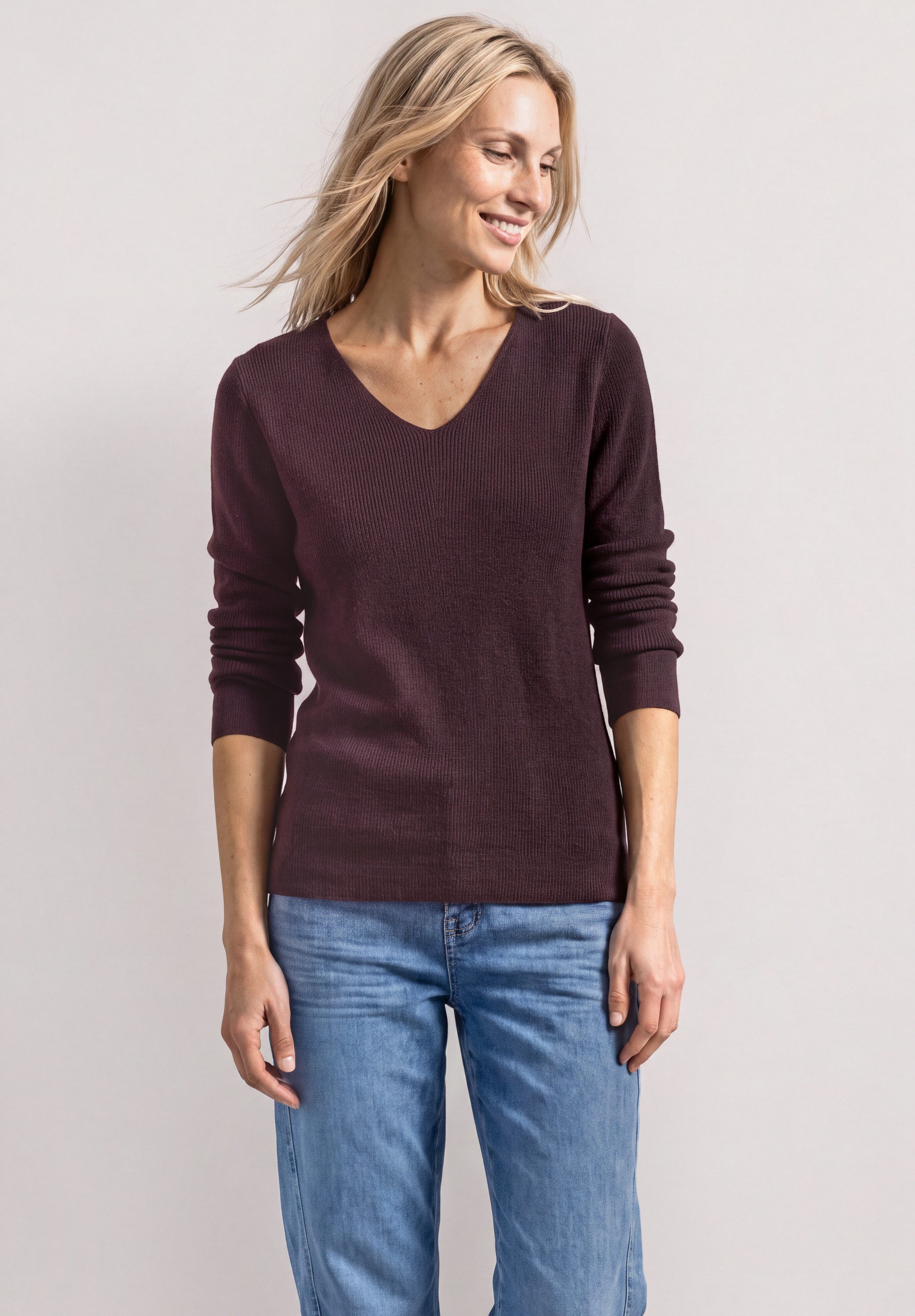 STREET ONE Strickpullover mit V-Ausschnitt