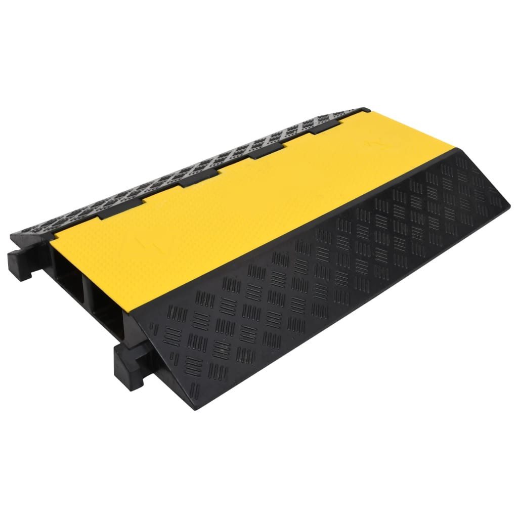vidaXL Verkehrsschild Kabelbrücke 2 Kanäle Gummi 90 cm, (1 St)