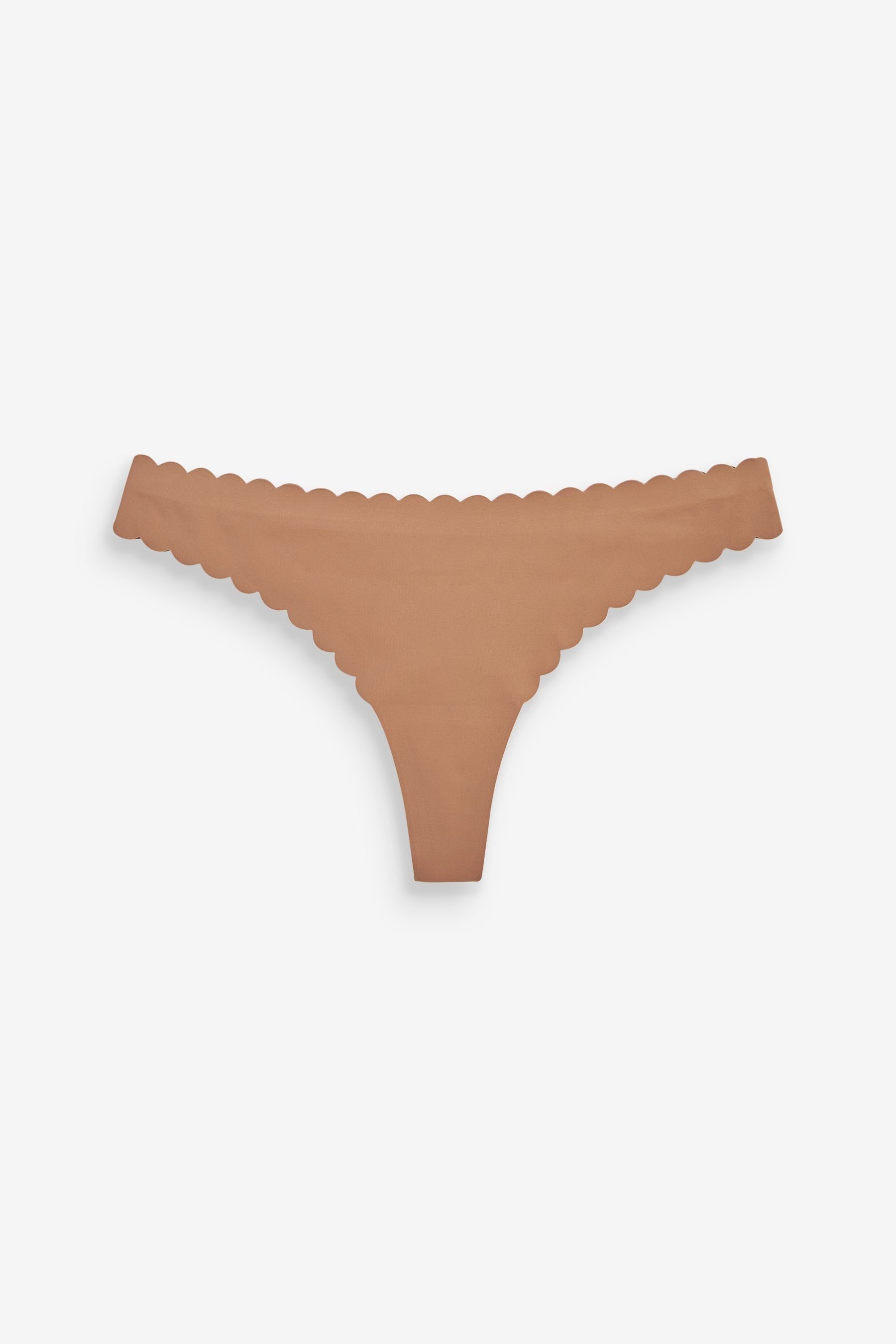 Next String Nahtlose Tanga-Slips mit Bogenkante (1-St) Nougat