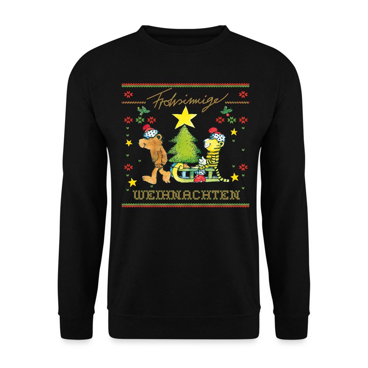 Spreadshirt Sweatshirt Janosch Frohsinnige Weihnachten Ugly günstig online kaufen