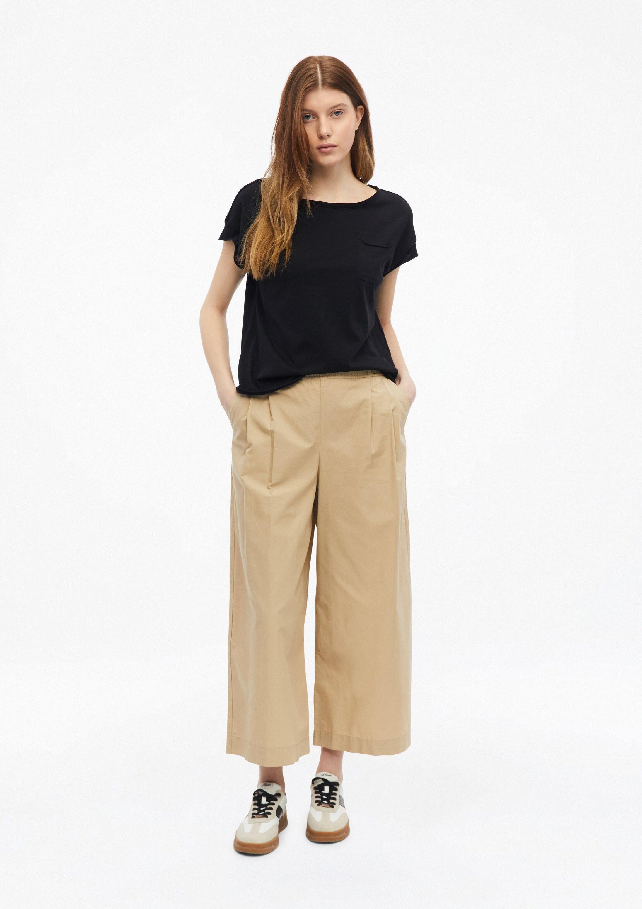 s.Oliver Culotte Hose Culotte mit Bundfalten und Extra Wide Leg – Bild 5 von 5