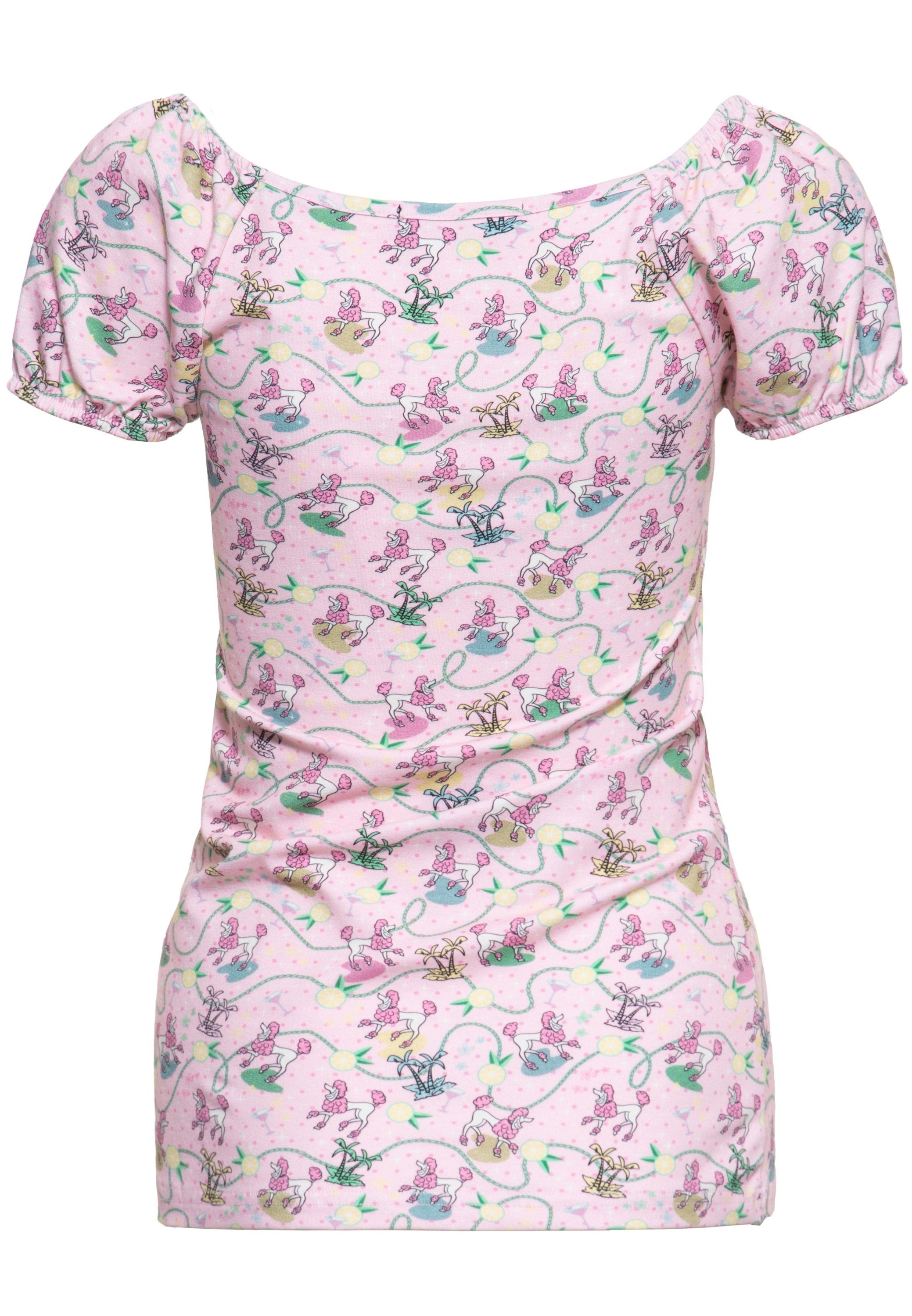 QueenKerosin Print-Shirt Poodle (1-tlg) mit vintage günstig online kaufen