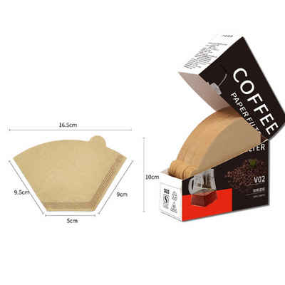 KÜLER Papierfilter Kaffeefilter, fächerförmige, V-förmige, handgebrühte Tropfkaffeefilter, Für 99 % der Geräte geeignet, keine Zusatzstoffe, kein Geruch