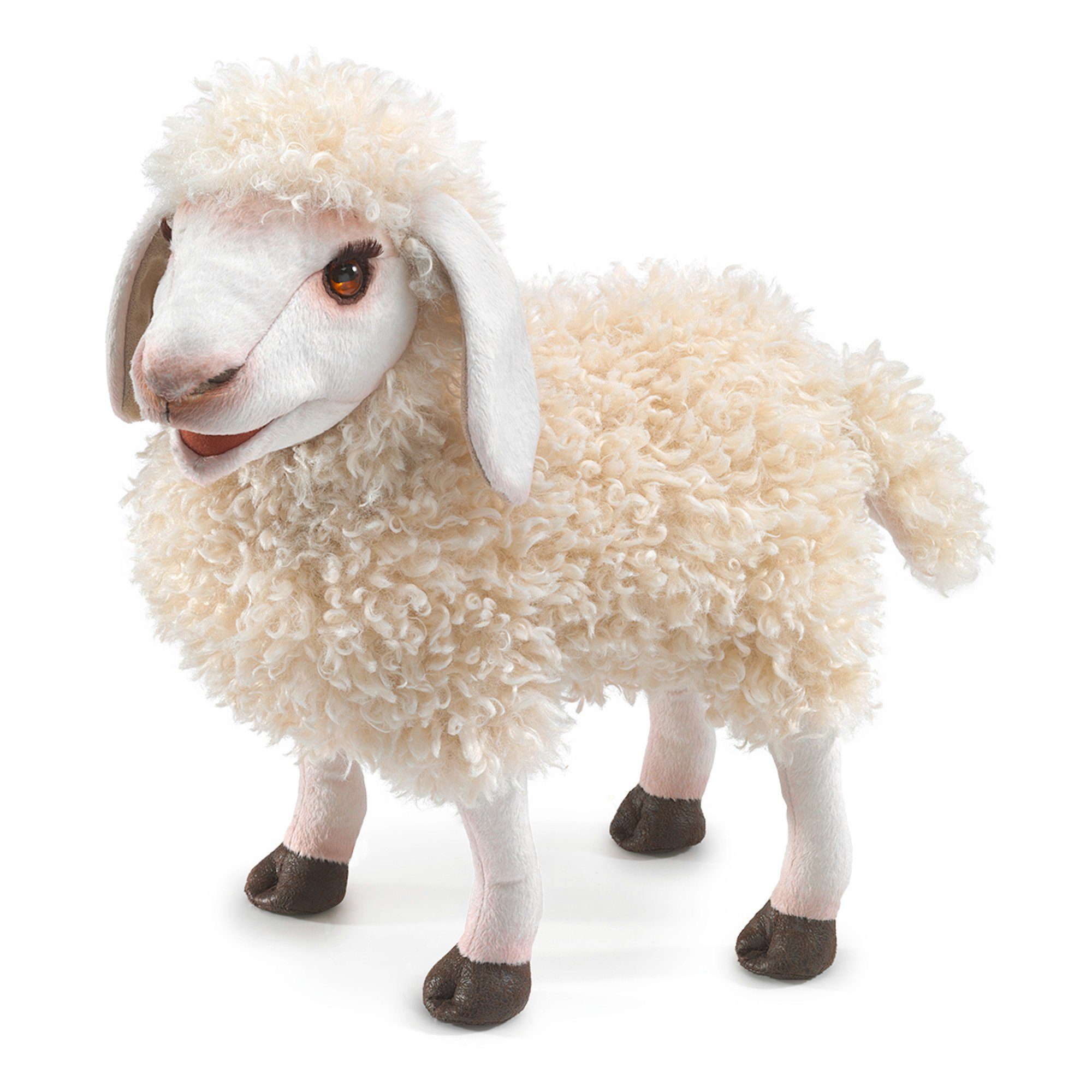 Folkmanis Handpuppen Handpuppe Folkmanis Handpuppe Wolliges Schaf 3166 (Packung)