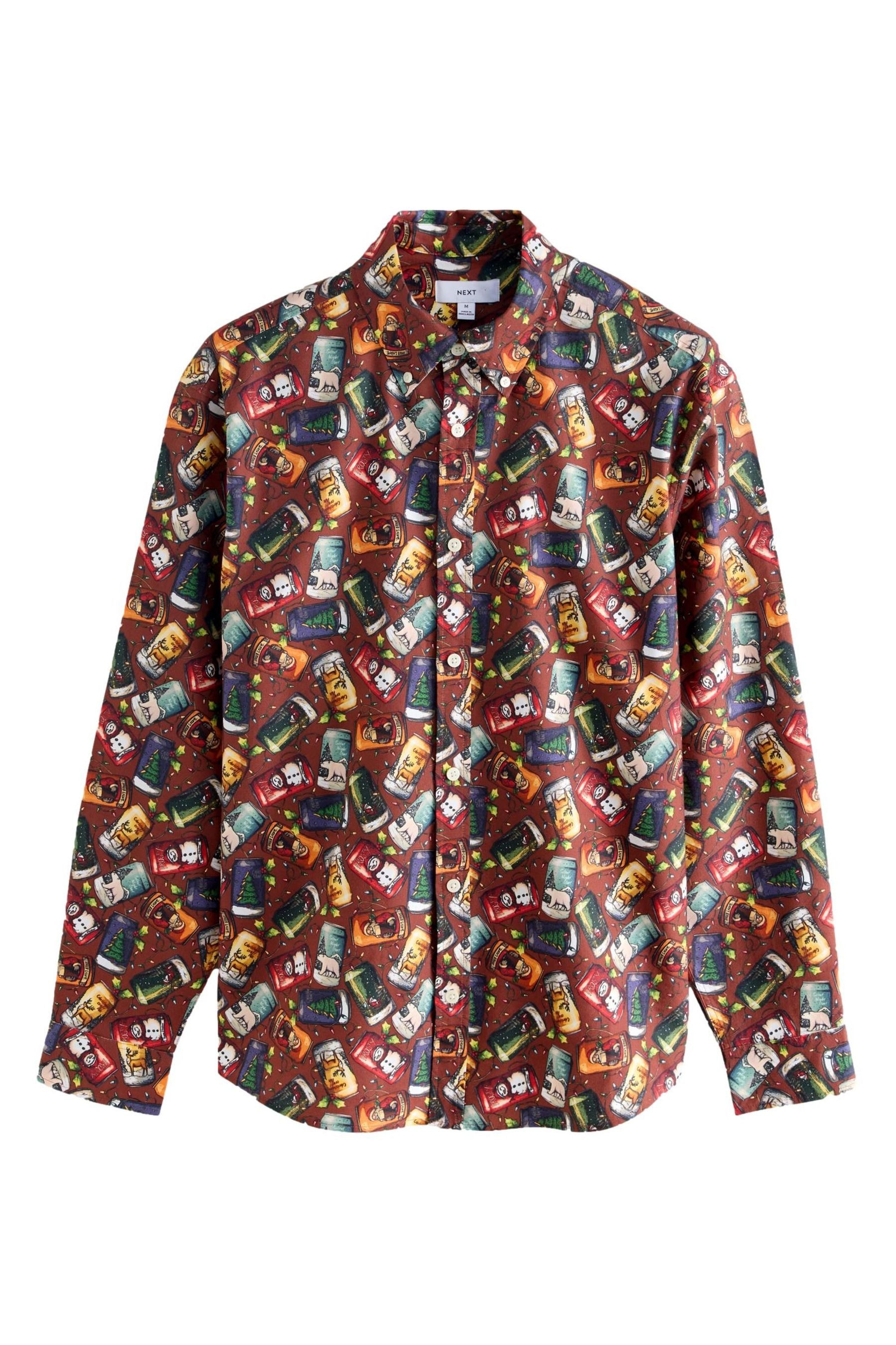 Next Langarmhemd Langärmeliges Hemd mit Weihnachtsmotiv (1-tlg) günstig online kaufen