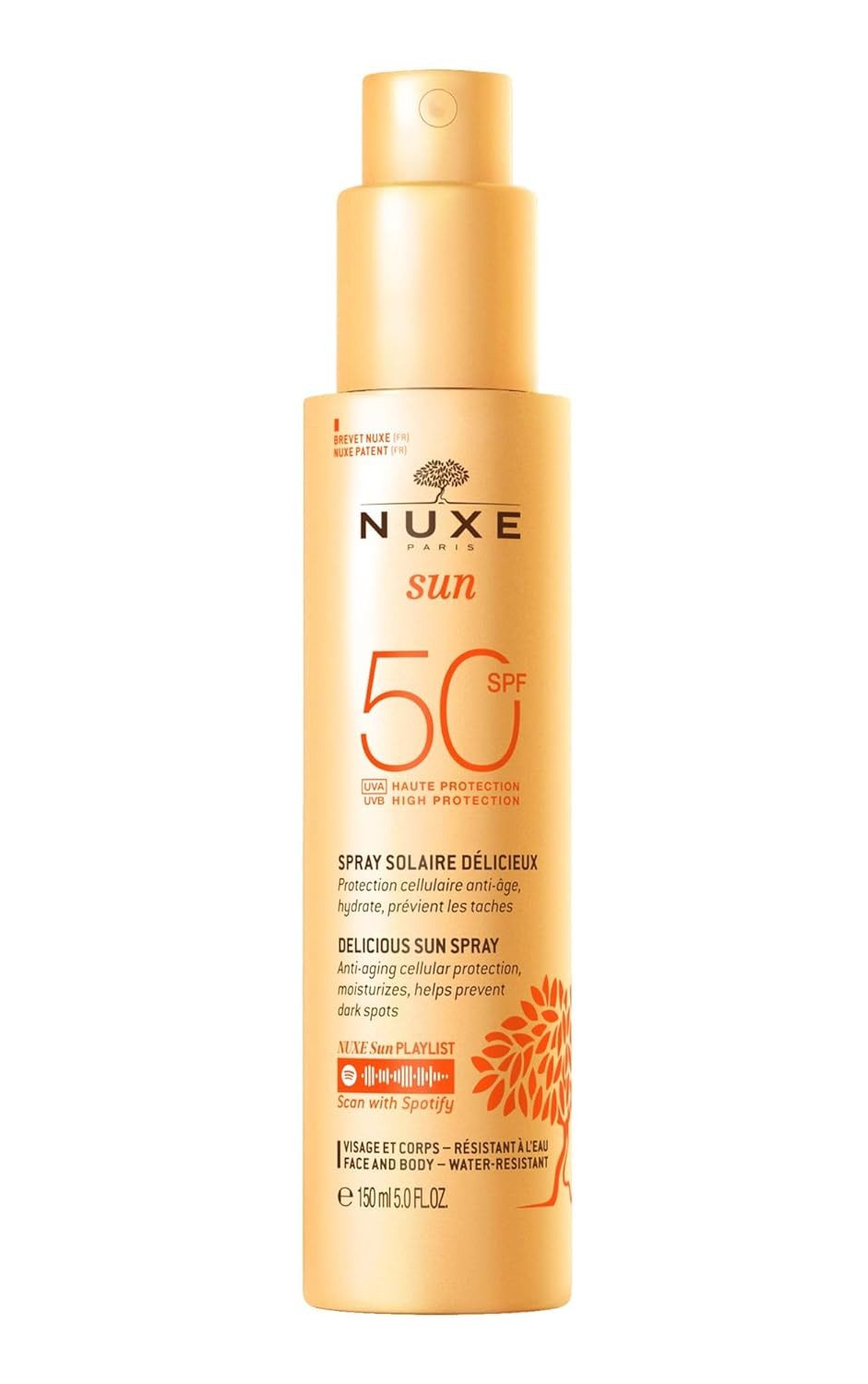 Nuxe Sonnenschutzcreme Sun Melting Spray High Protection SPF50, Packung, 1-tlg., Sonnenschutzcreme, 150 ml Sonnenschutzcreme