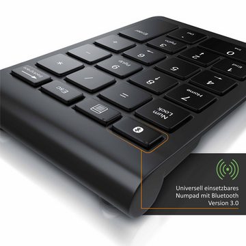 Aplic Wireless-Tastatur (Bluetooth Numpad mit 22 Tasten Keypad, Ziffernblock, Multimediatasten)