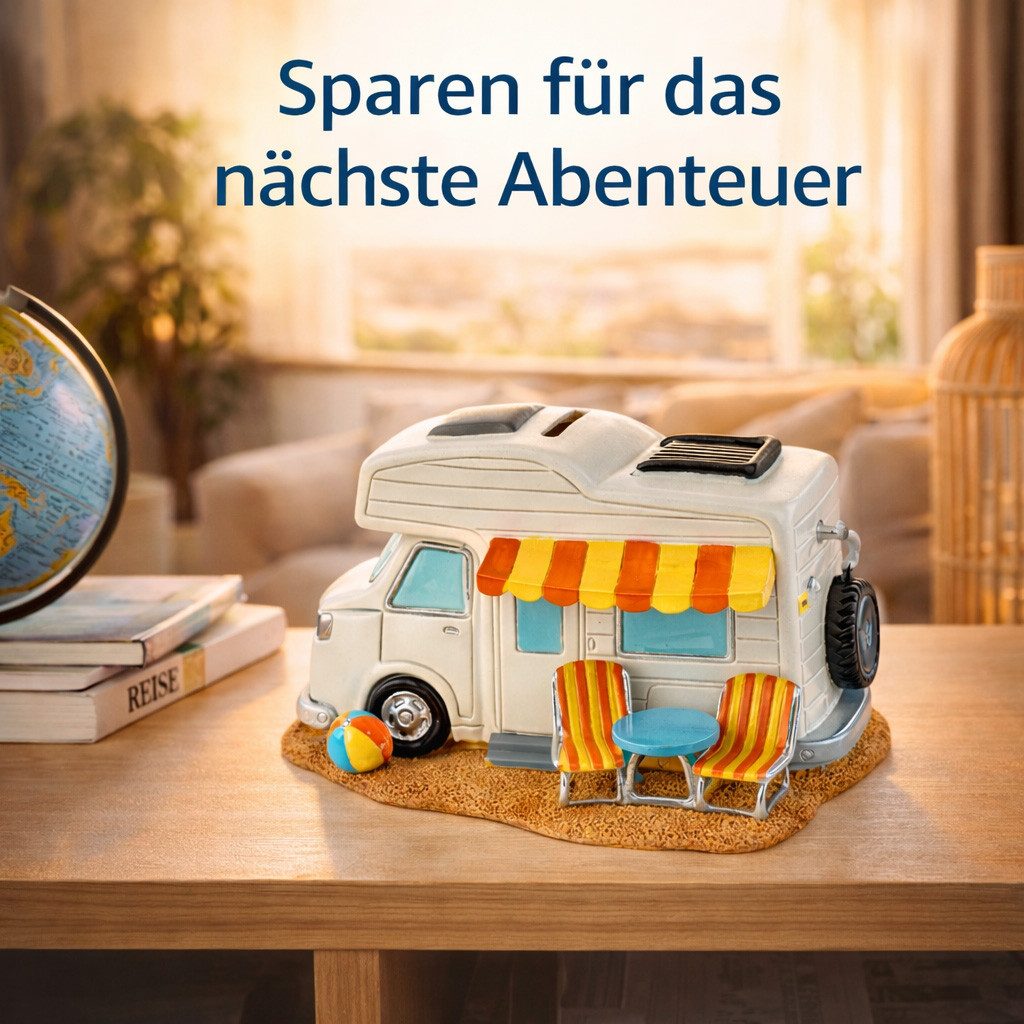 Kremers Schatzkiste Spardose XXL Wohnmobil Urlaubskasse & Geldgeschenk 19 c günstig online kaufen