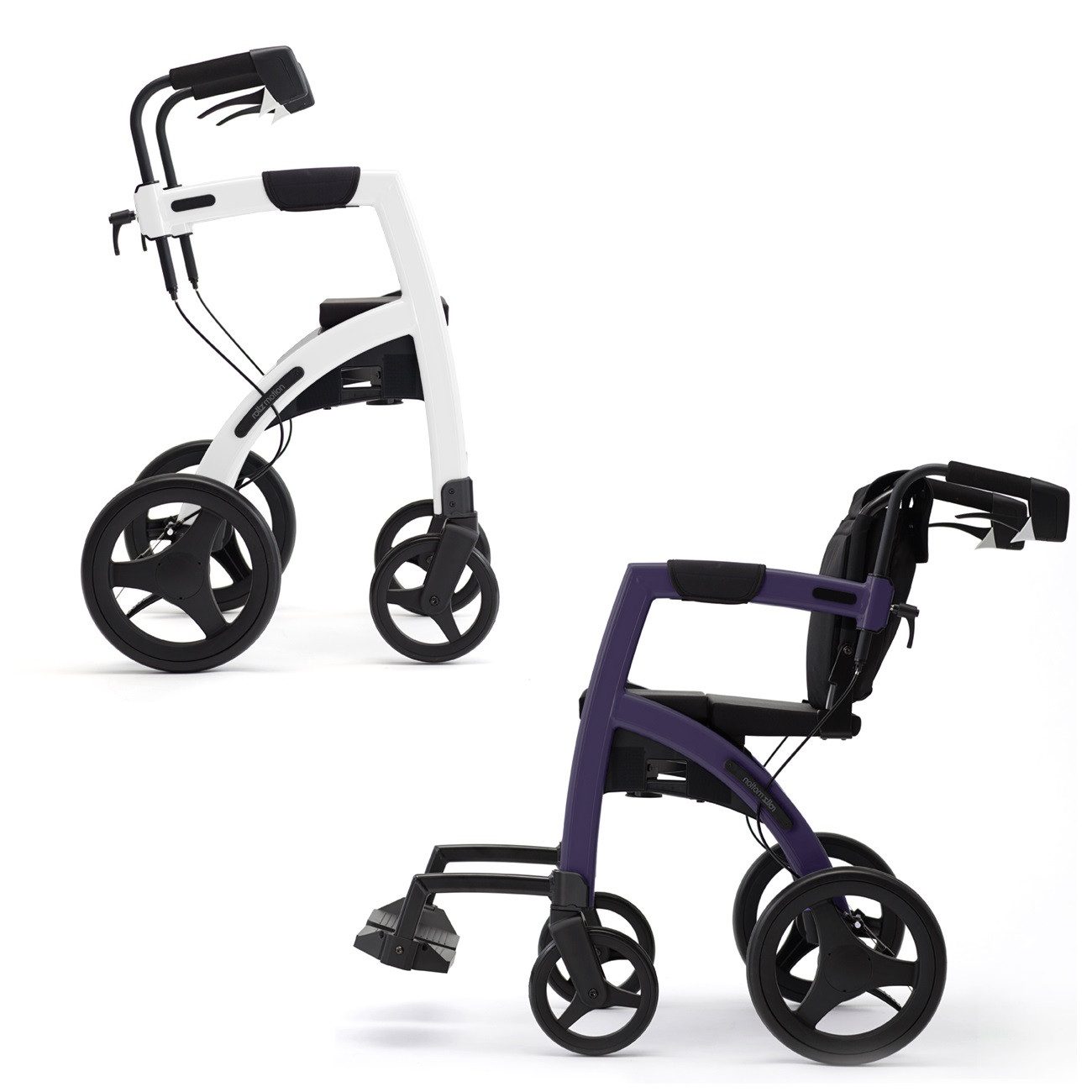Rollz International Rollator Rollz Motion 2.1. faltbar - 2in1 Rollator & Rollstuhl, Ankipphilfe, Farbe: Island Blue