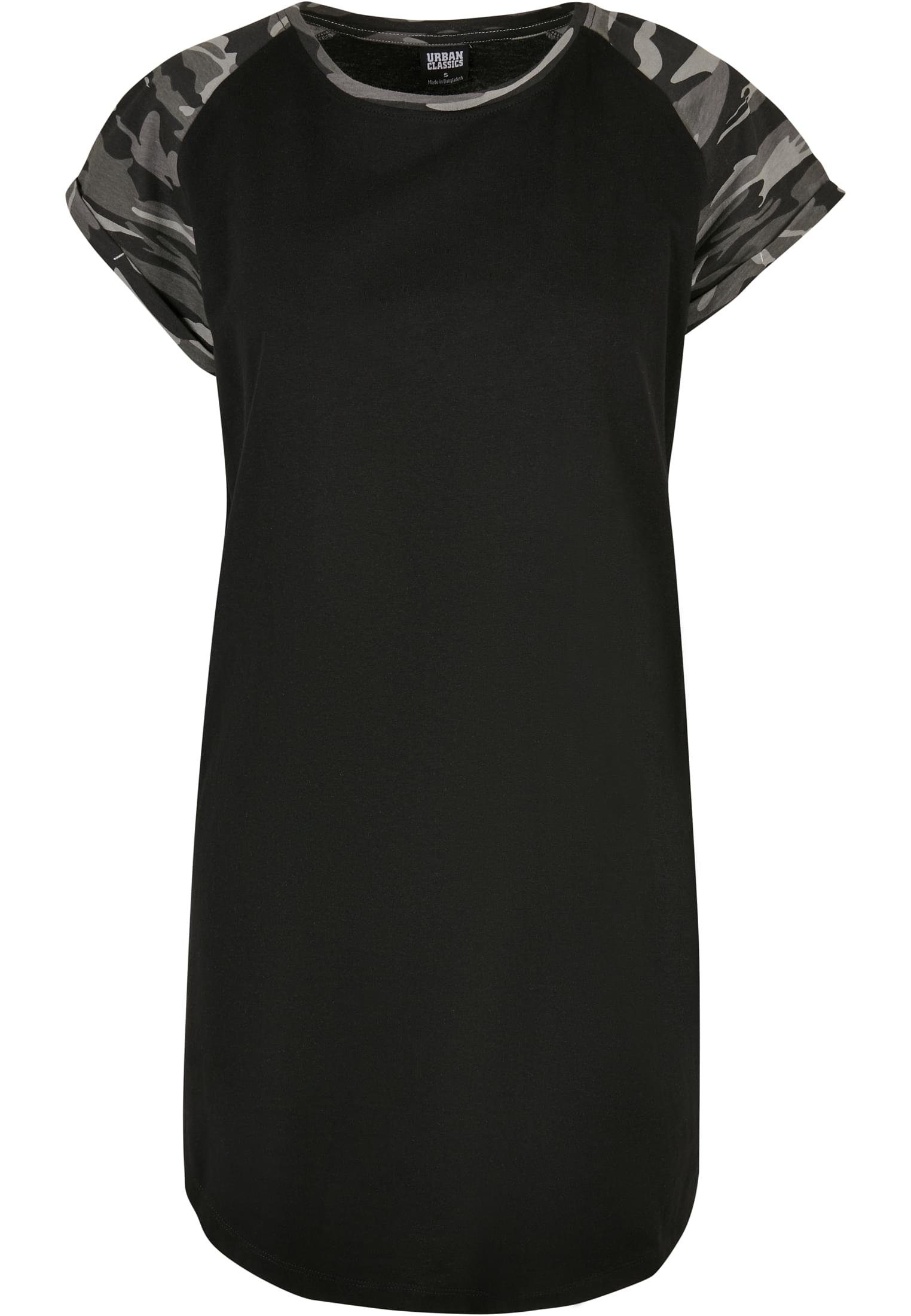 Dress der Ladies Damen (1-tlg), URBAN Tee Raglan CLASSICS Betonung Schmeichelnde Jerseykleid Taille Contrast