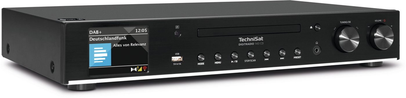 TechniSat DIGITRADIO 143 CD (V3) Digitalradio (DAB) (Digitalradio (DAB), Internetradio, FM-Tuner mit RDS, CD-Player, Bluetooth, App-Steuerung, WLAN, Fernbedienung)
